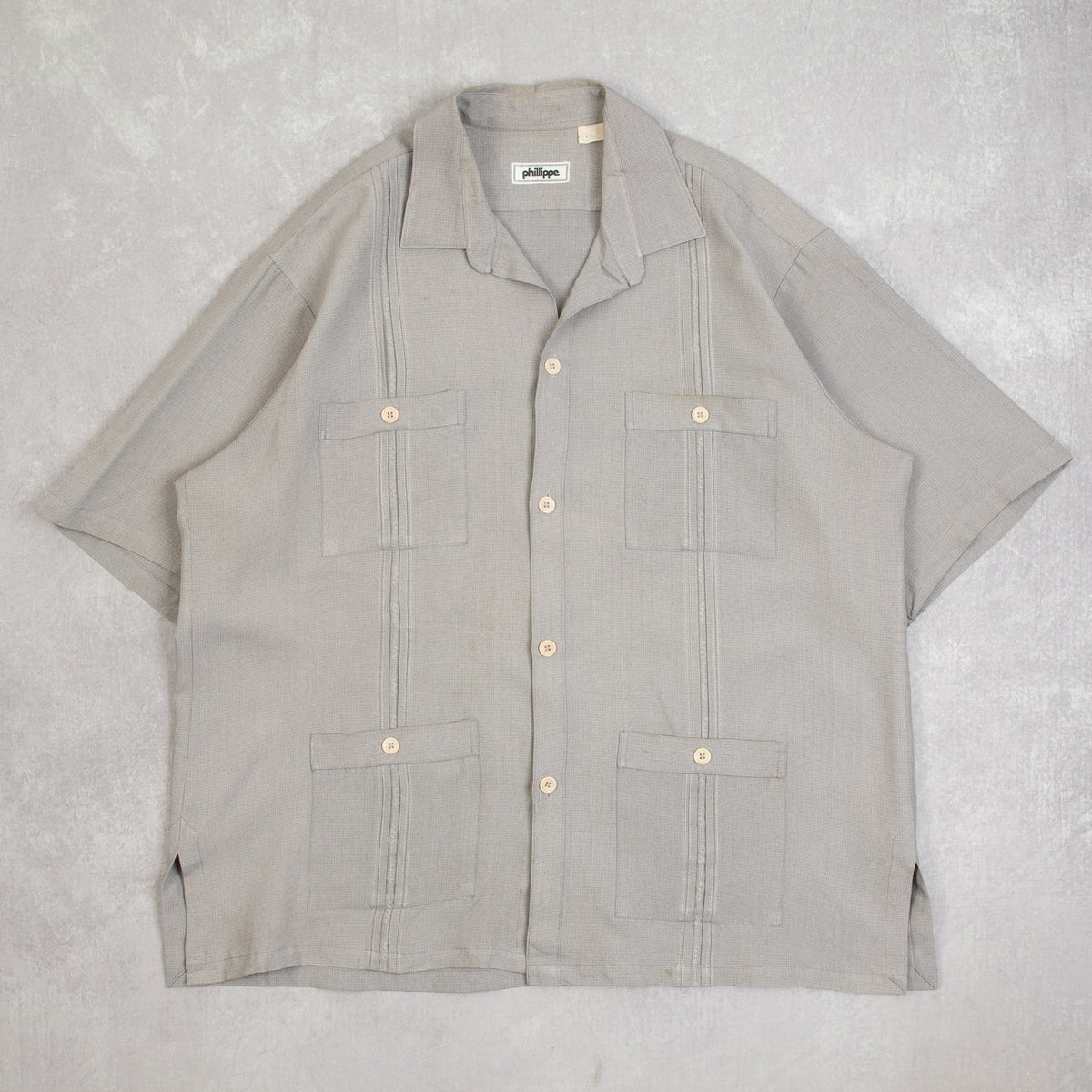 MEN'S VINTAGE 1980S CUBAN GUAYABERA SHIRT - X-LARGE – North Workshop