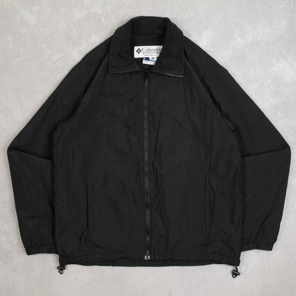 MEN'S VINTAGE 1990S COLUMBIA FLEECE LINED FULL ZIP JACKET - SMALL