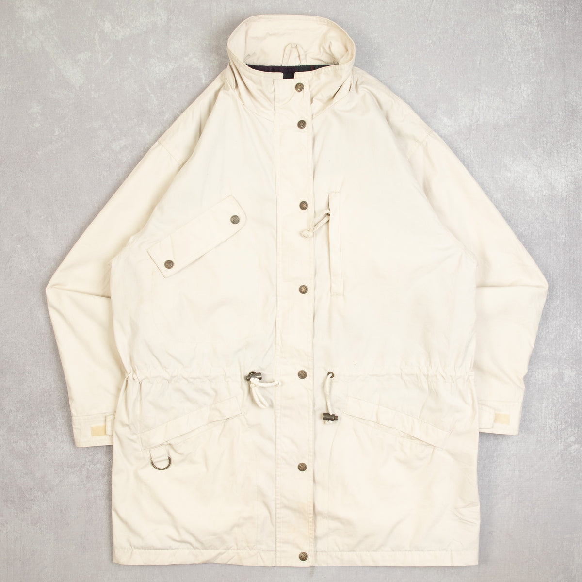 MEN'S VINTAGE 1990S EDDIE BAUER FULL ZIP PARKA JACKET - LARGE