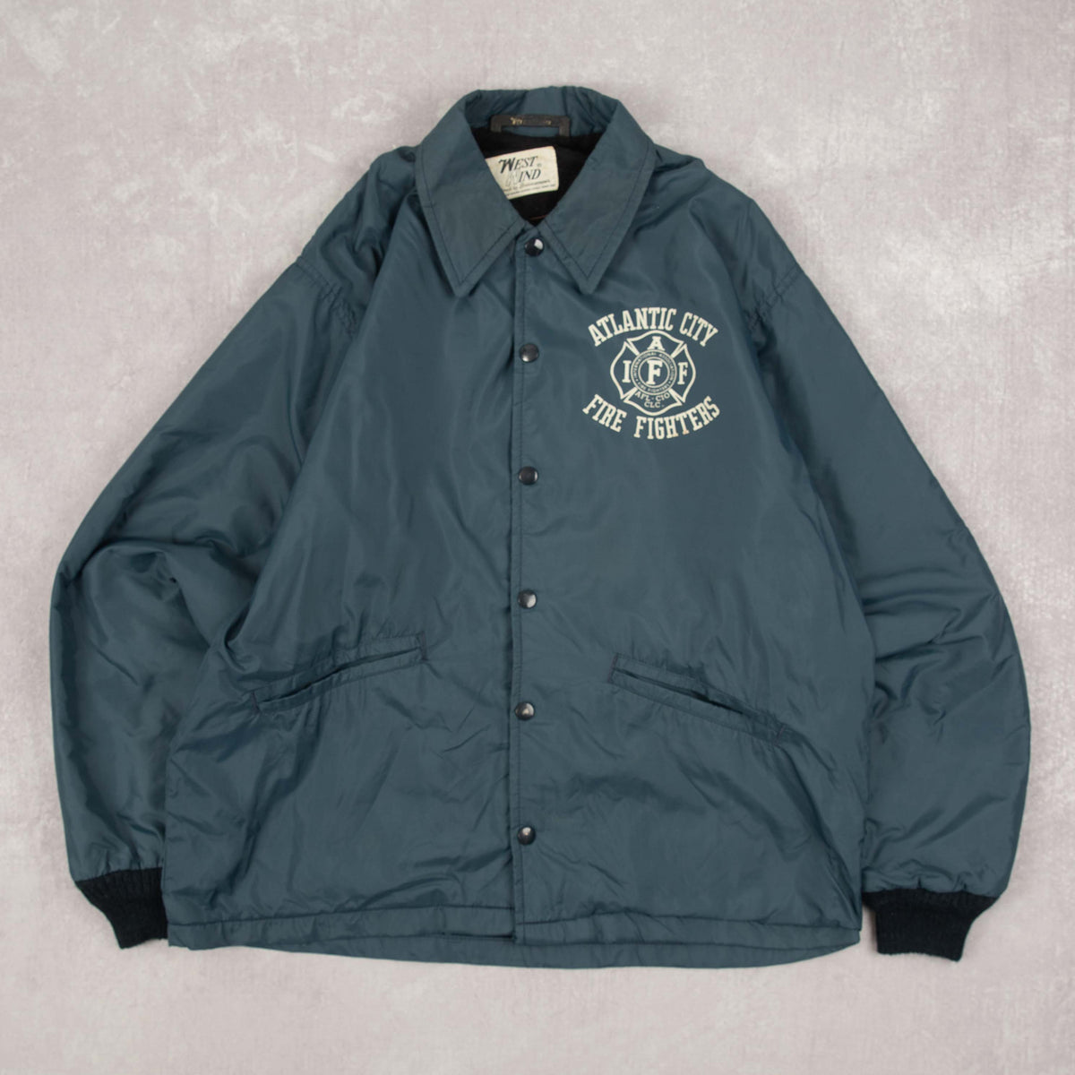 MEN'S VINTAGE 1980S ATLANTIC CITY FLEECE LINED COACH JACKET