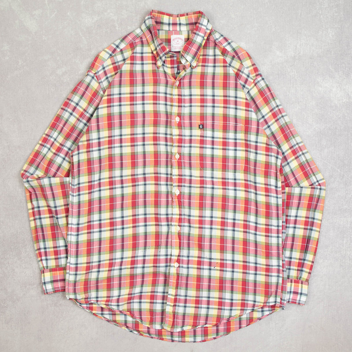 MEN'S VINTAGE 1990S BROOKS BROTHERS CHECKED SHIRT - MEDIUM – North