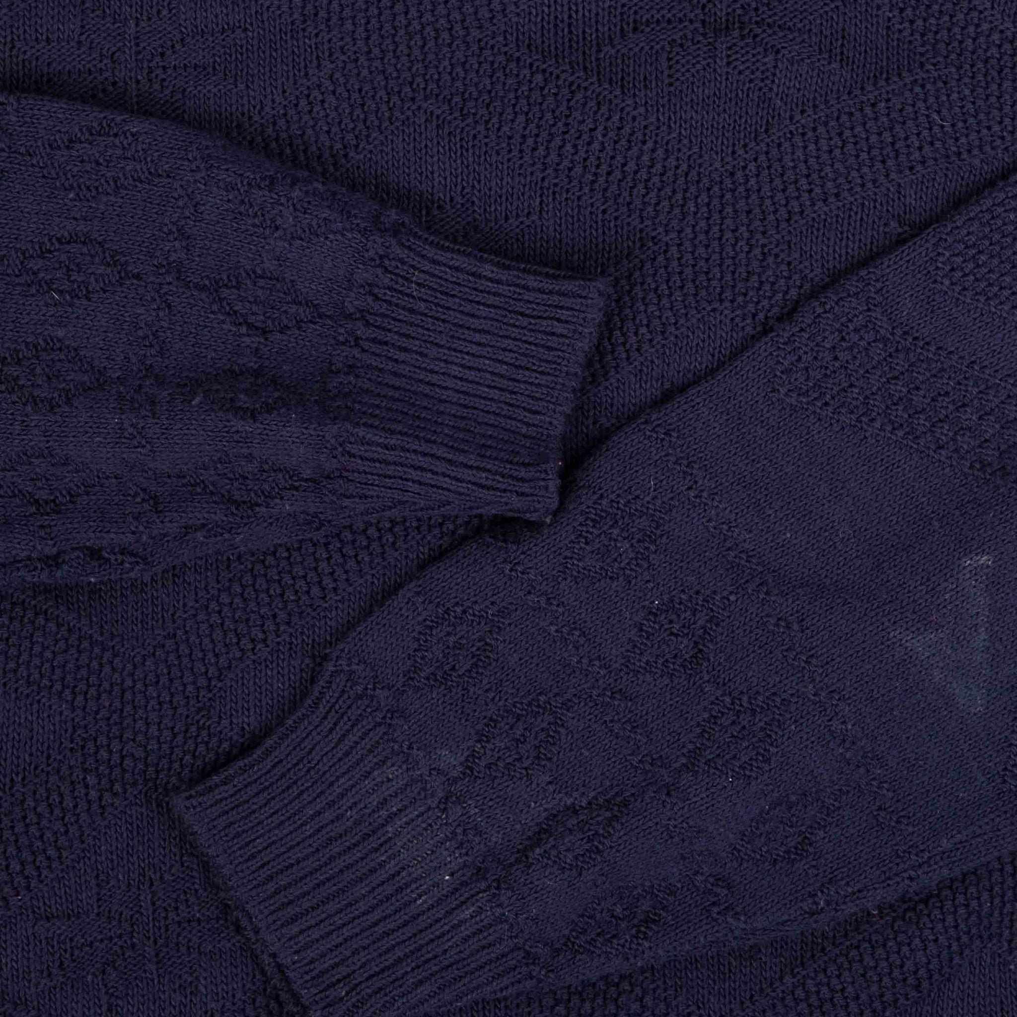 WOMEN'S VINTAGE 1980S STRUCTURED KNITTED JUMPER - LARGE