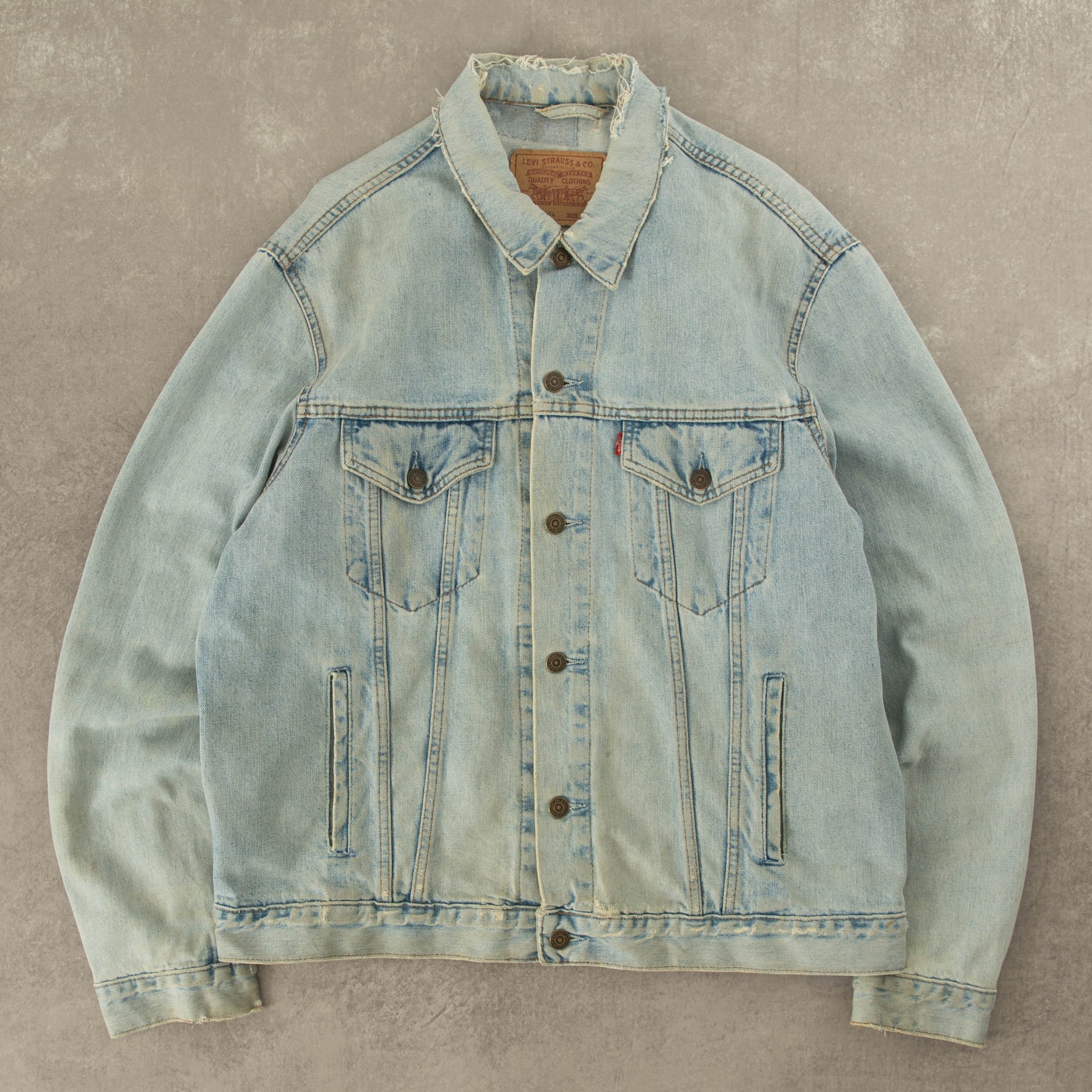 Levi's bleached denim jacket deals