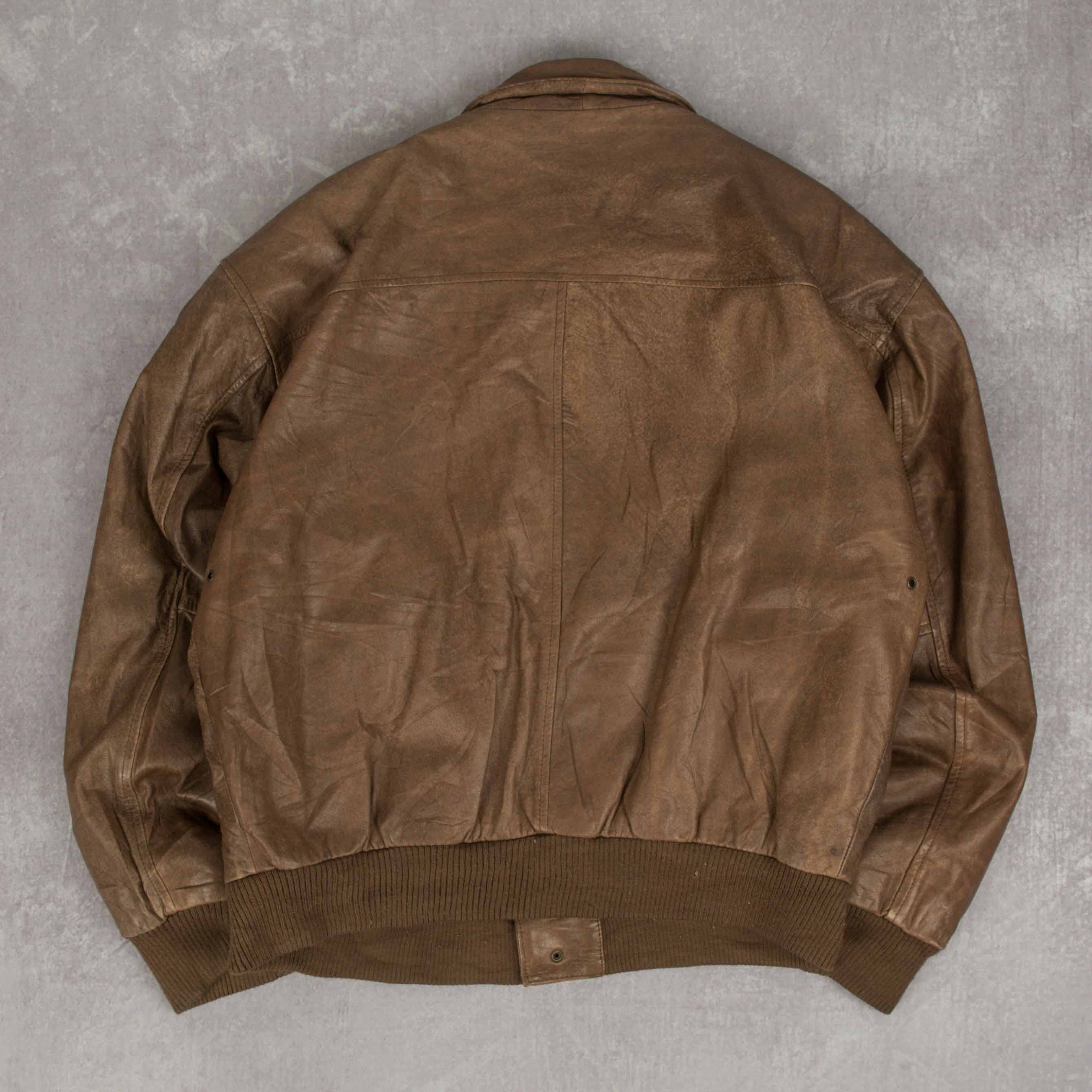 80s Vtg A-2 real leather bomber jacket X Buy Rare Vintage