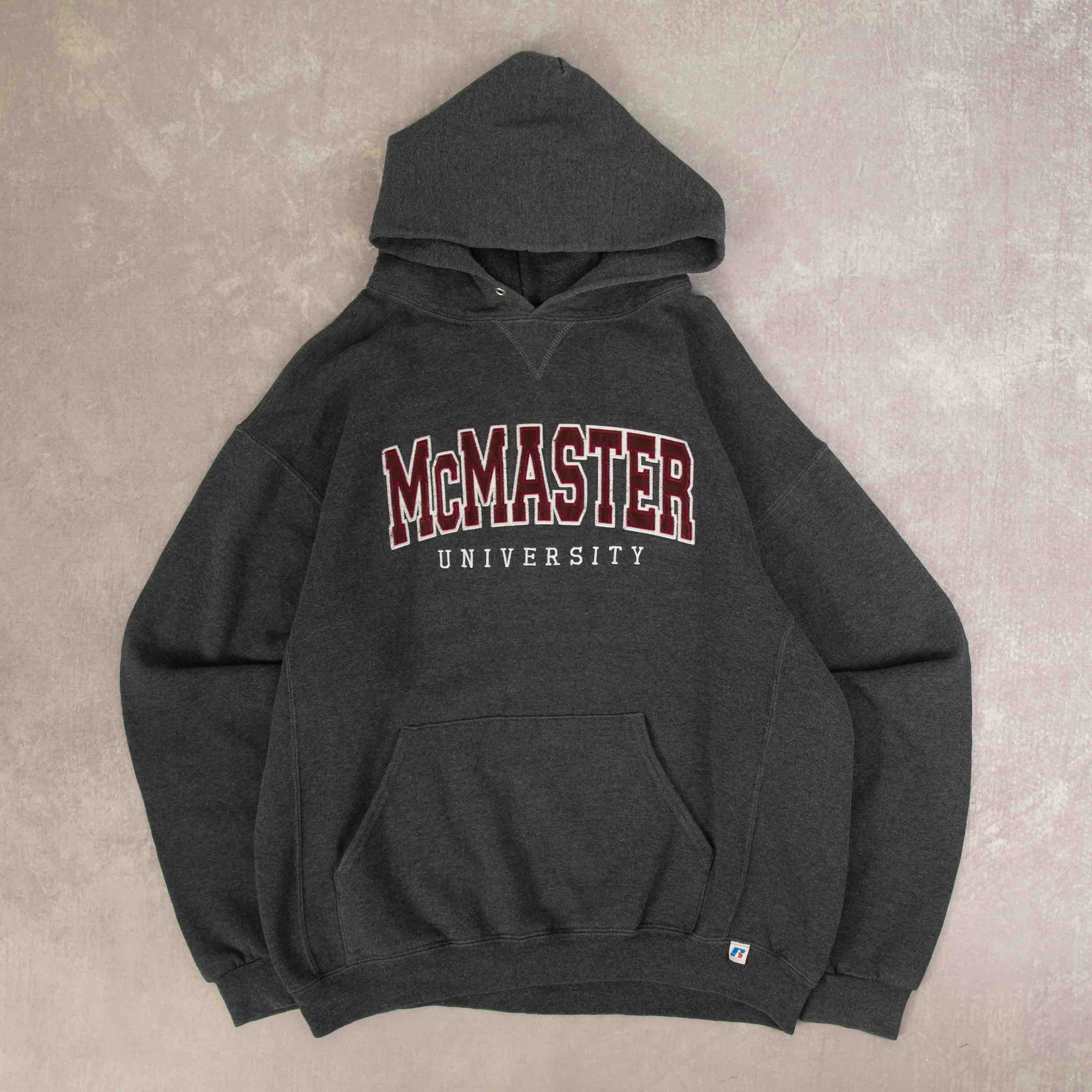 MEN'S VINTAGE RUSSELL ATHLETIC MCMASTER UNIVERSITY HOODED
