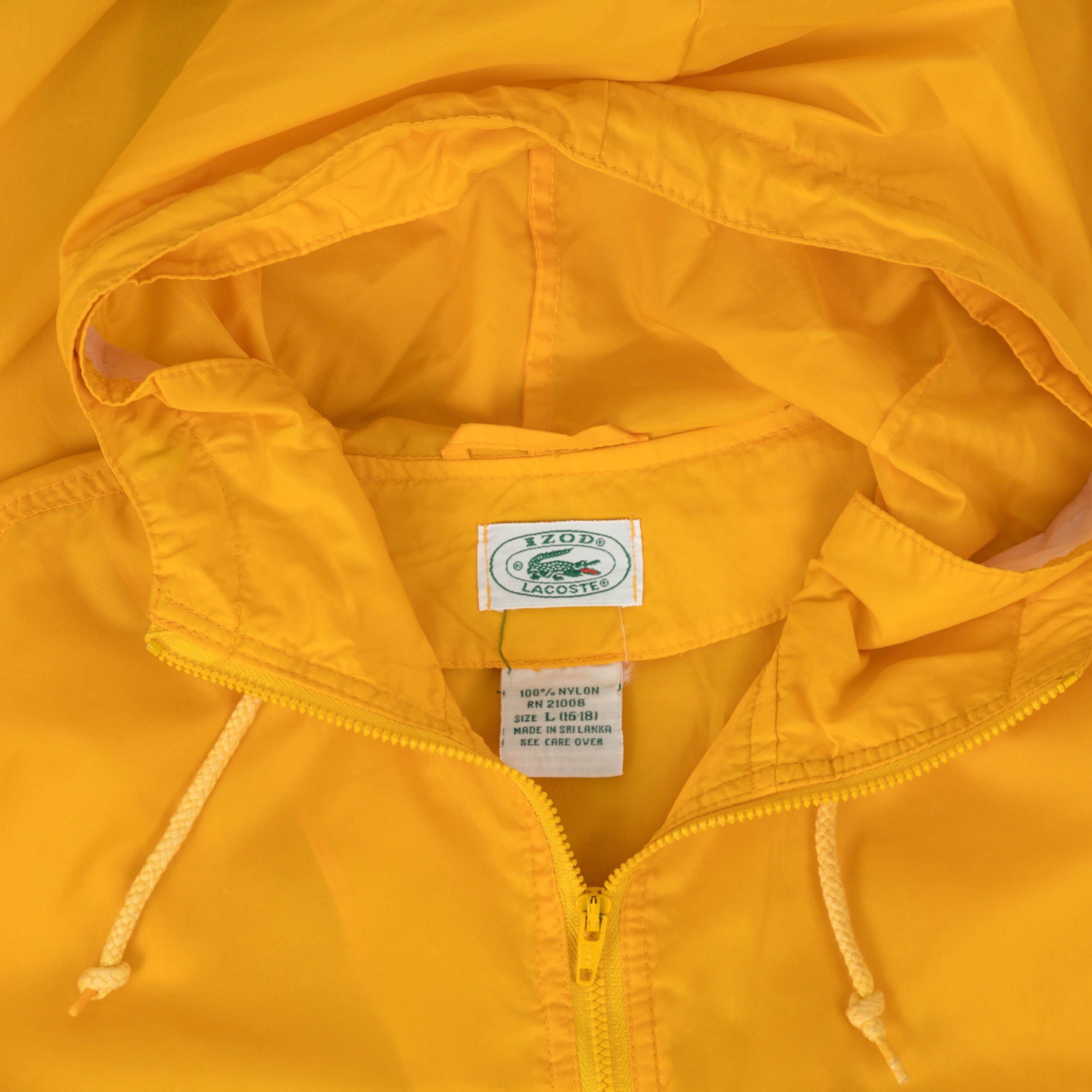 WOMEN S VINTAGE 1990S IZOD LACOSTE HOODED RAIN JACKET LARGE North Workshop