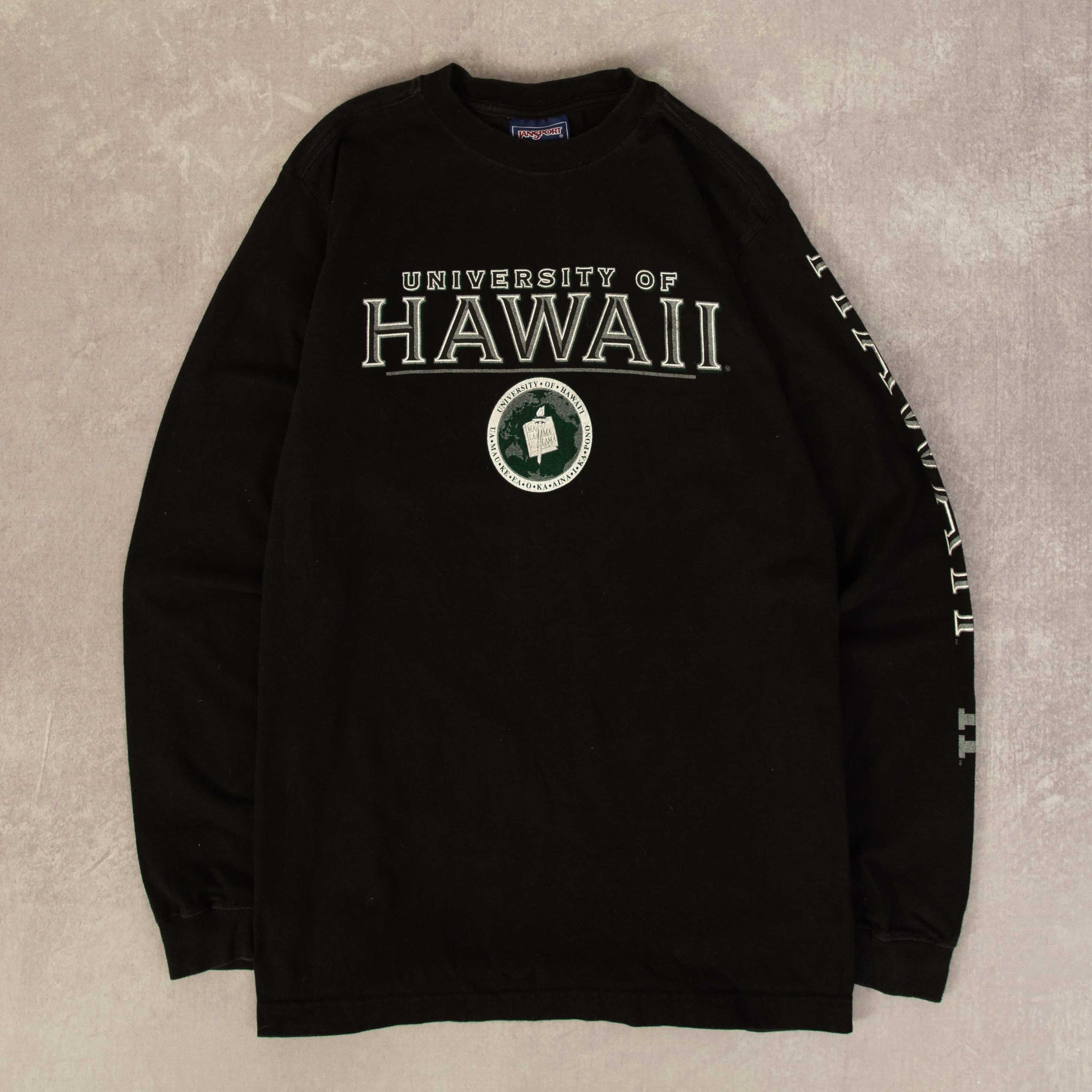 MEN'S VINTAGE JANSPORT UNIVERSITY OF HAWAII LONG SLEEVE T-SHIRT