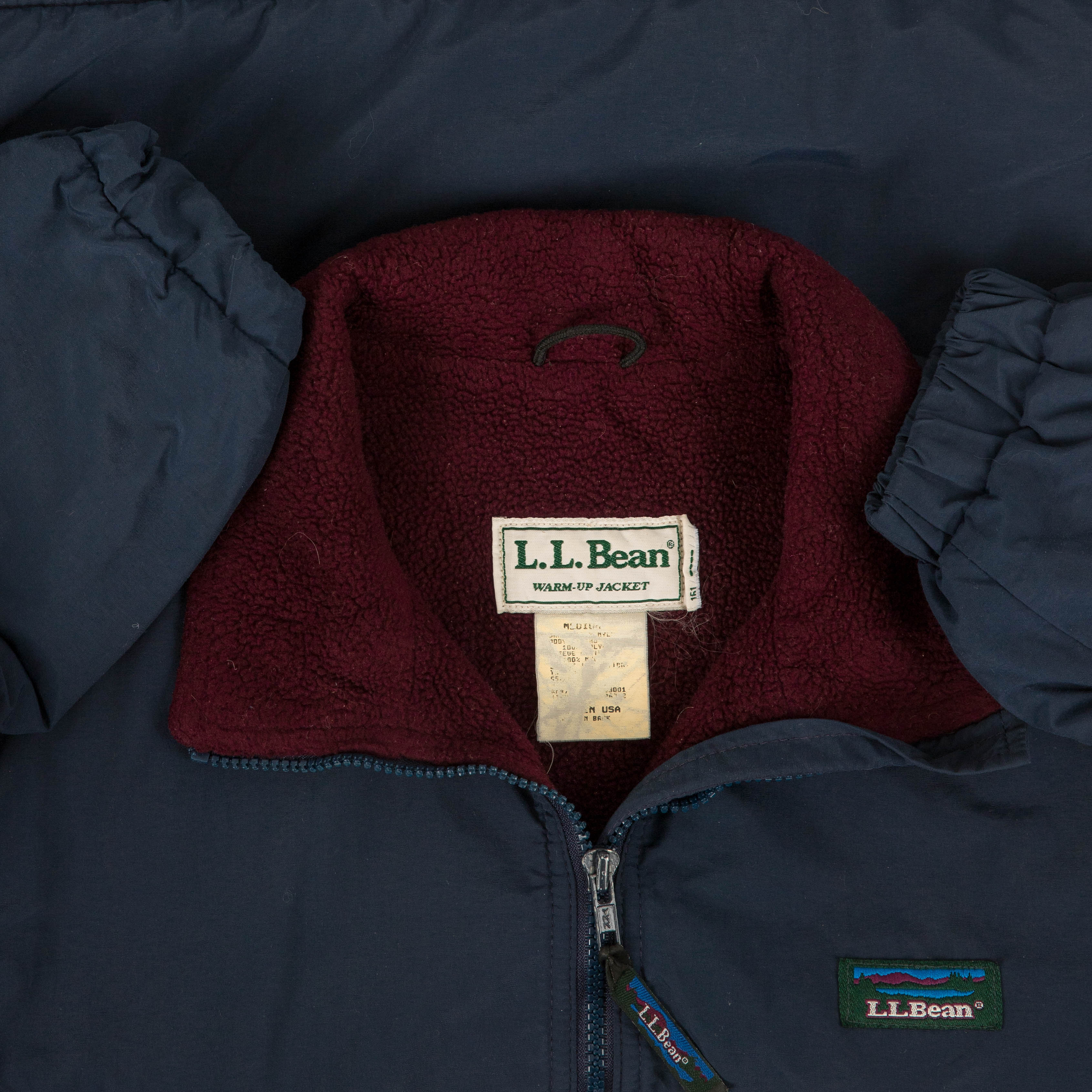 MEN S VINTAGE 1990S L.L.BEAN FLEECE LINED WARM UP JACKET MEDIUM North Workshop