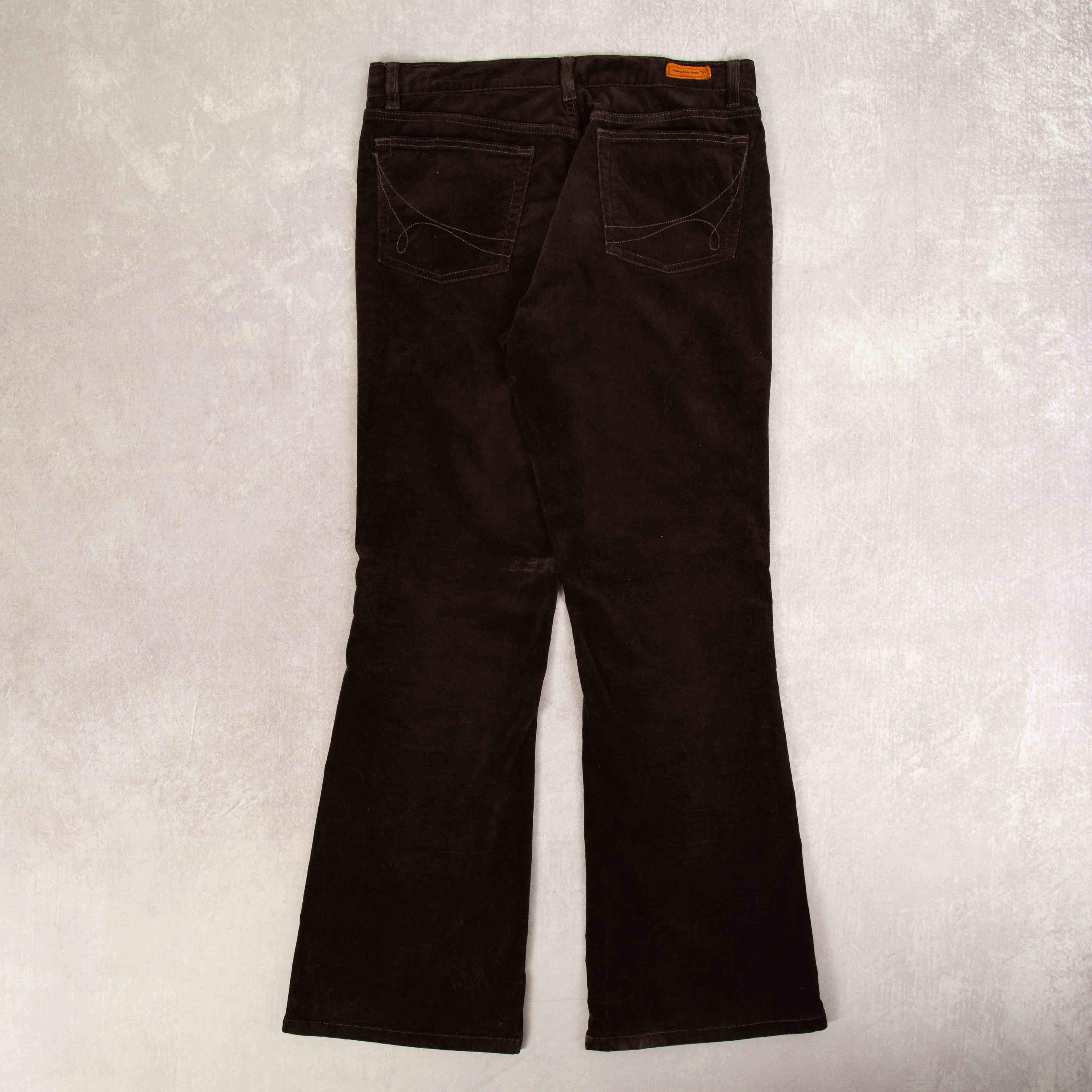 WOMEN S VINTAGE CALVIN KLEIN FLARED CORD TROUSERS W30 X L31 North Workshop