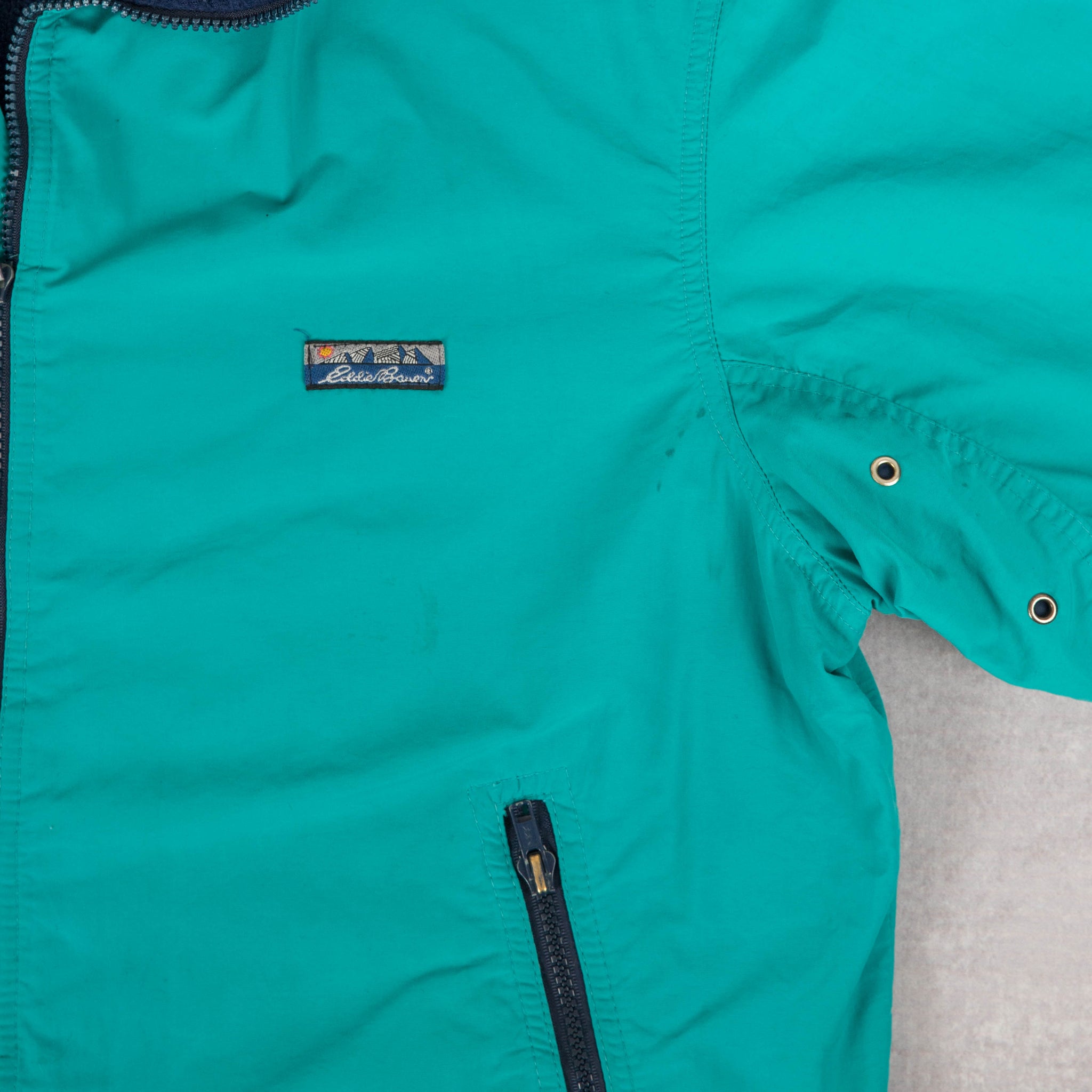 MEN'S VINTAGE 1990S EDDIE BAUER FLEECE LINED BOMBER JACKET