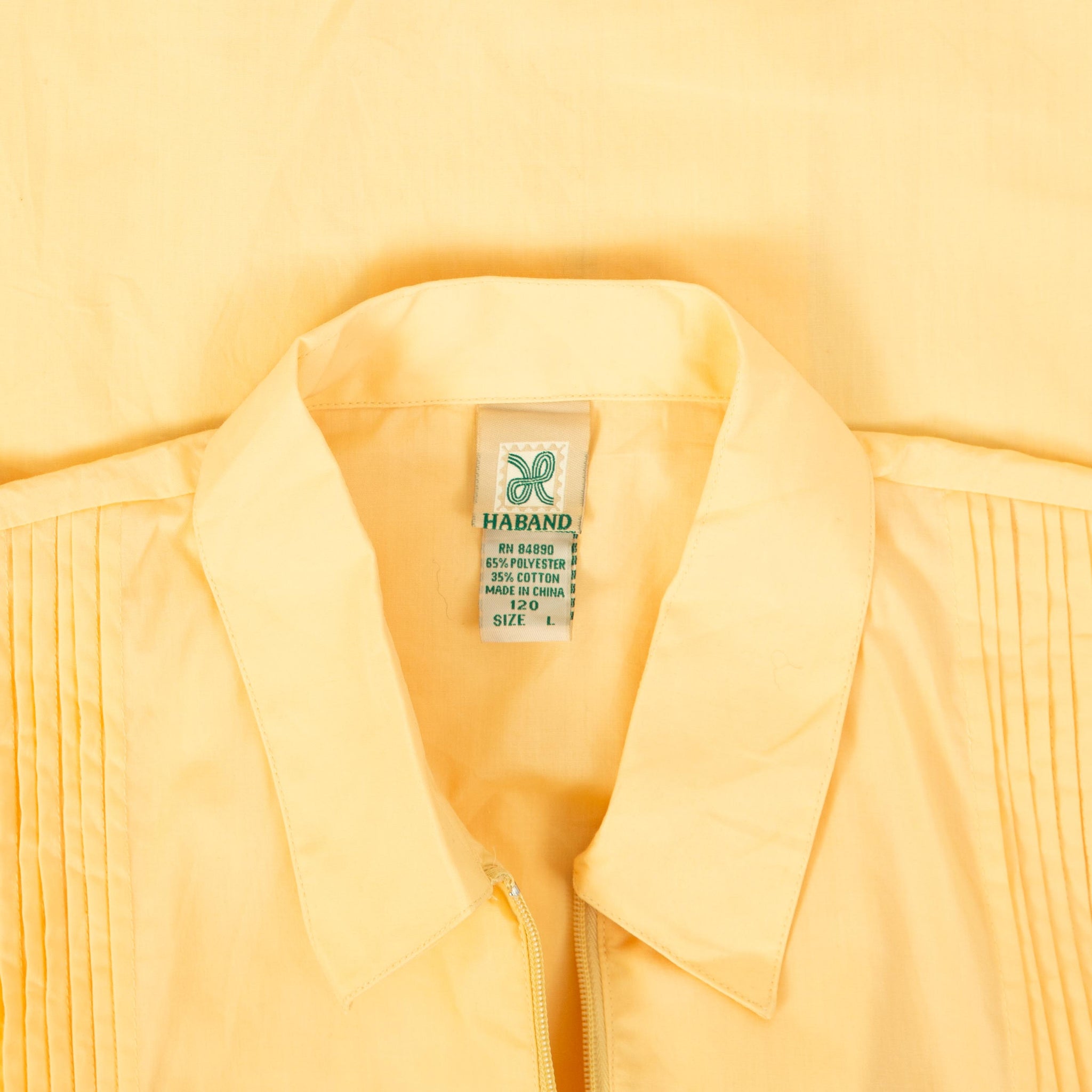 MEN'S VINTAGE CUBAN GUAYABERA ZIP SHIRT - LARGE – North Workshop
