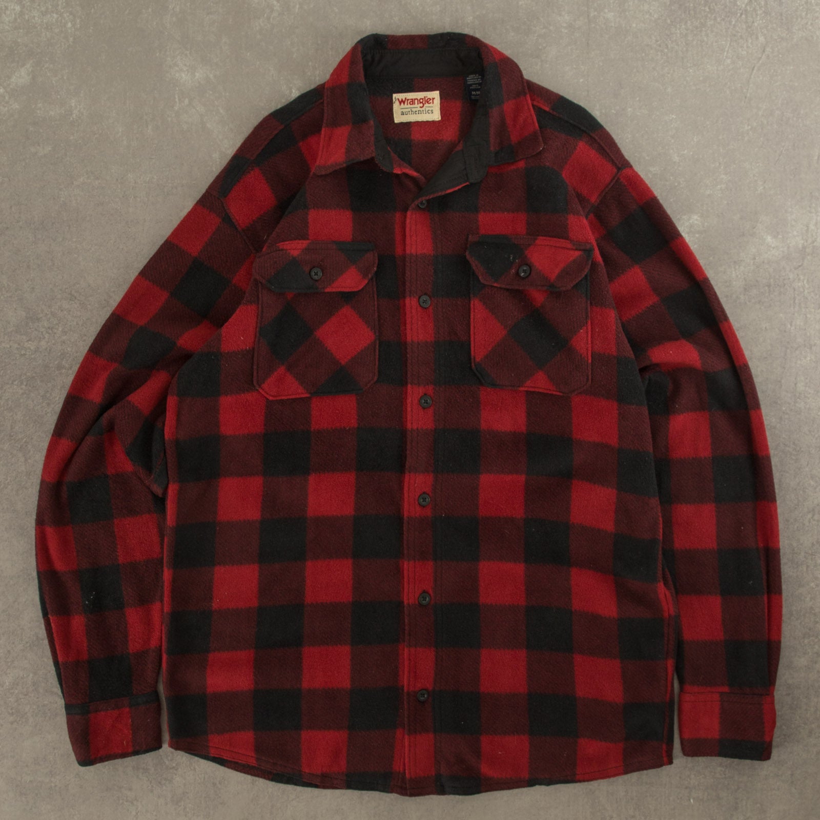 MEN S VINTAGE WRANGLER CHECKED FLEECE SHIRT MEDIUM North Workshop