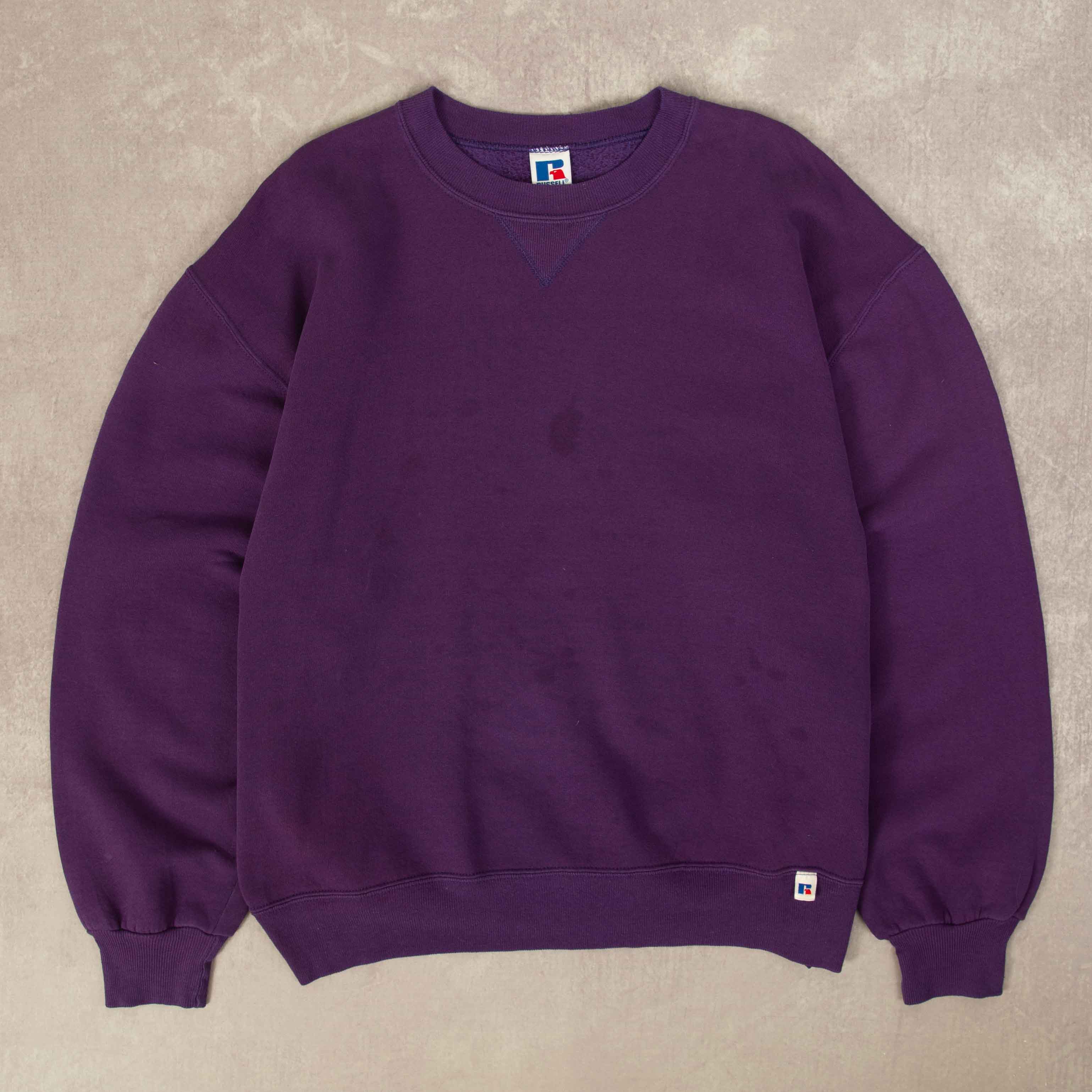 刺繍◎ 90s RUSSELL ATHLETIC Front V Sweat 90's Vintage Russell Athletic Sweatshirt Made In Mexico