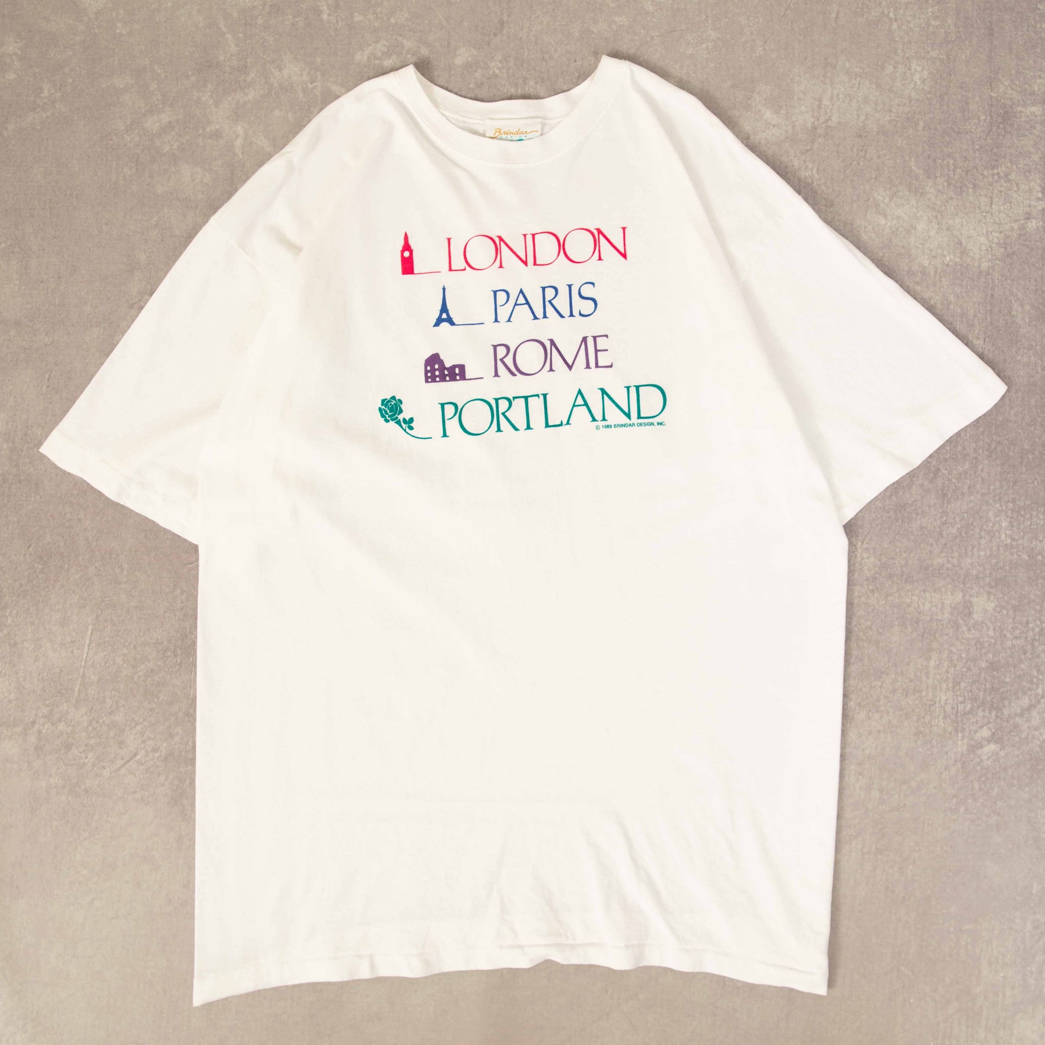 T-shirt Vintage Homme XL – Glad Romans Album 1989 – Screen Stas – Noir – Années 90