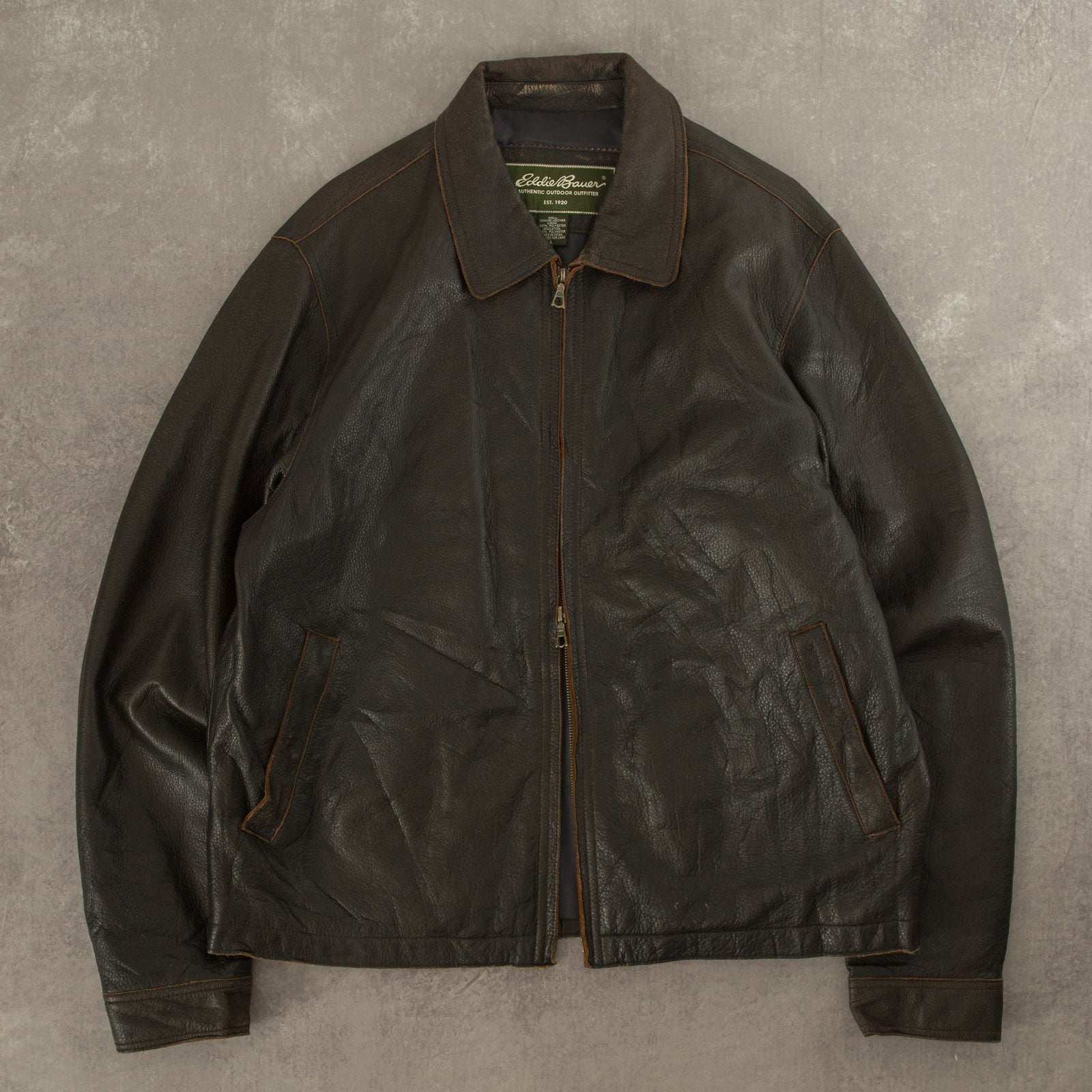 Eddie bauer best sale leather bomber jacket