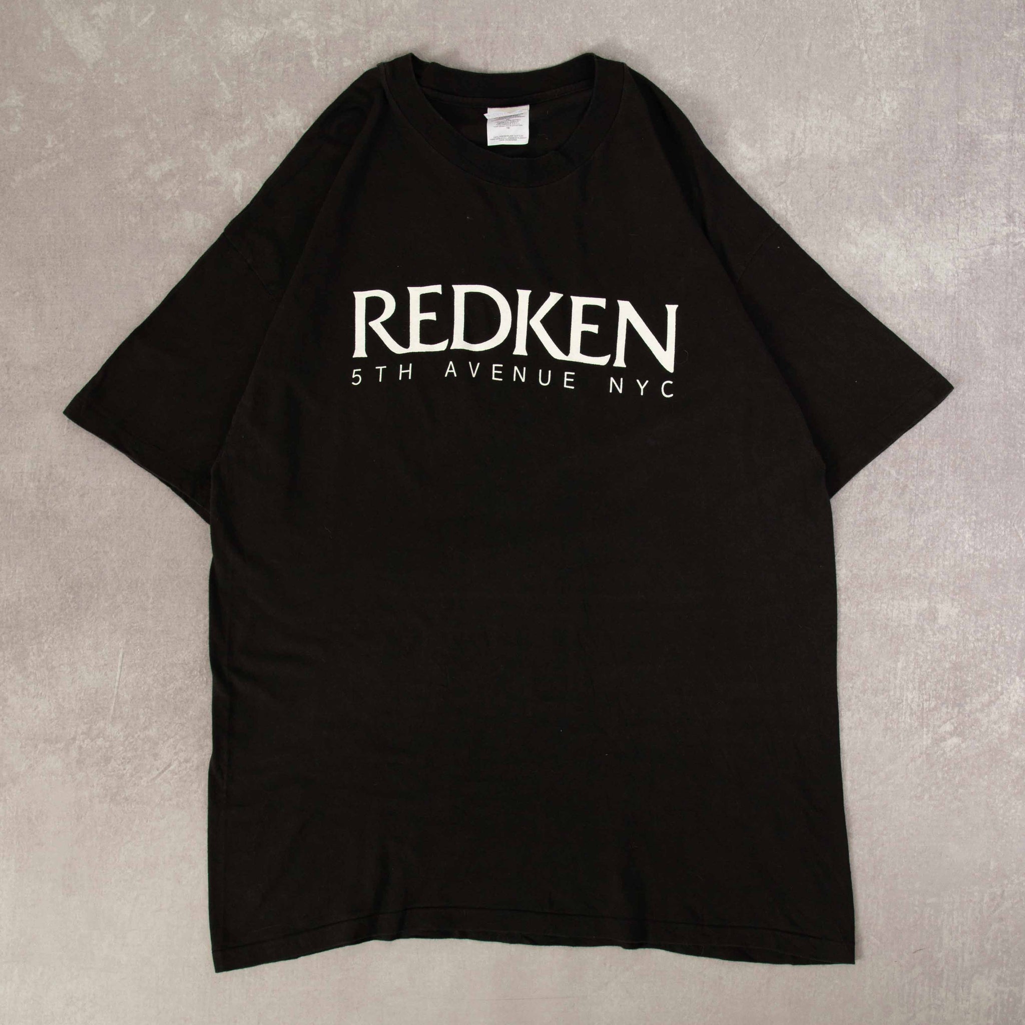 90s USA label silk×linen s/s shirt BLK S5BBX-T6285M-101.png