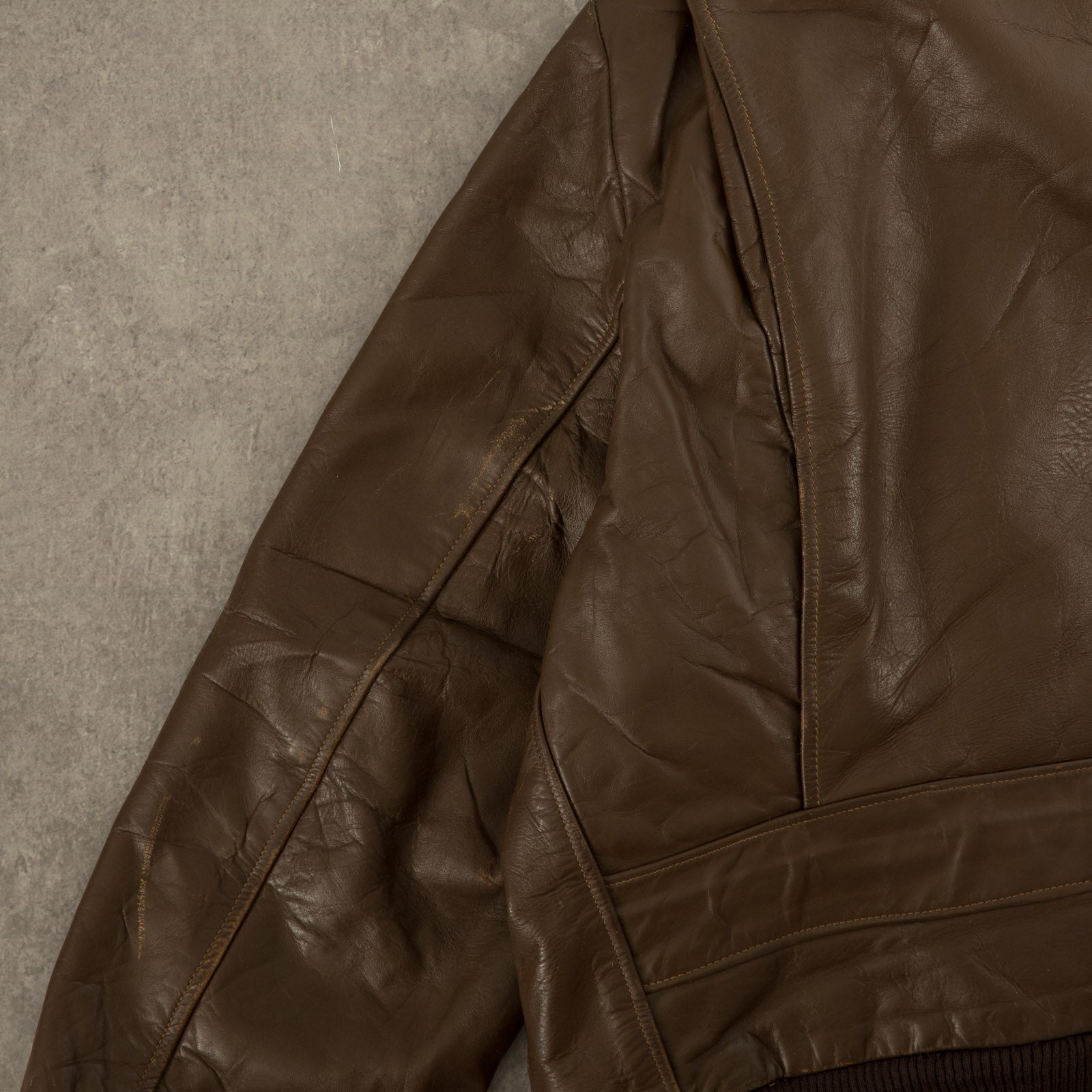 Lined leather bomber jacket cheap