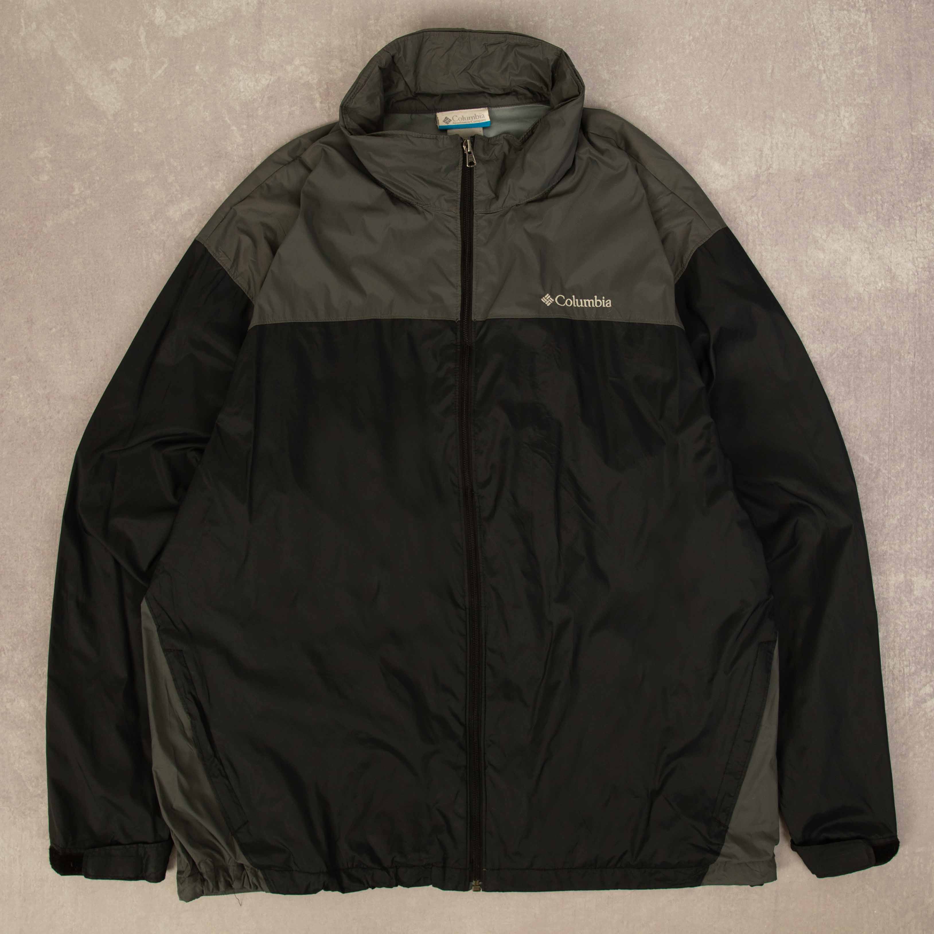 MEN'S VINTAGE COLUMBIA FULL ZIP RAIN JACKET XX-LARGE – North