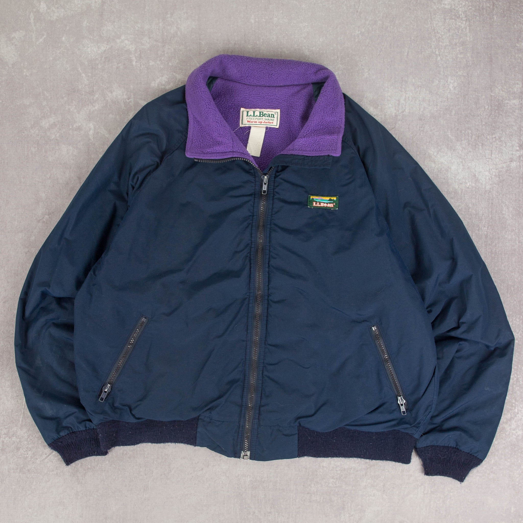 LL Bean Vintage Red Warm-Up Jacket 80s 90s Ski Suit Party