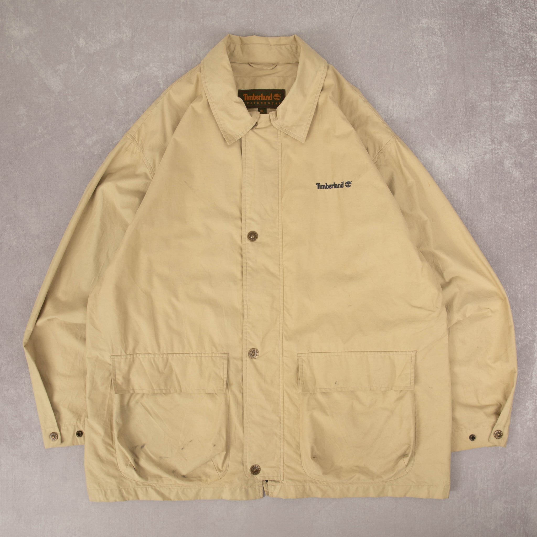 ジャケット・アウター 90s Timberland Weathergear fishtail coat Vintage 90s Timberland Weathergear Leather Chore Field