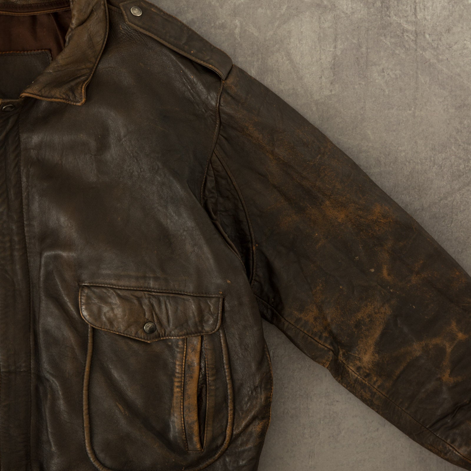 MEN S VINTAGE 1980S G 1 LEATHER BOMBER JACKET X LARGE North