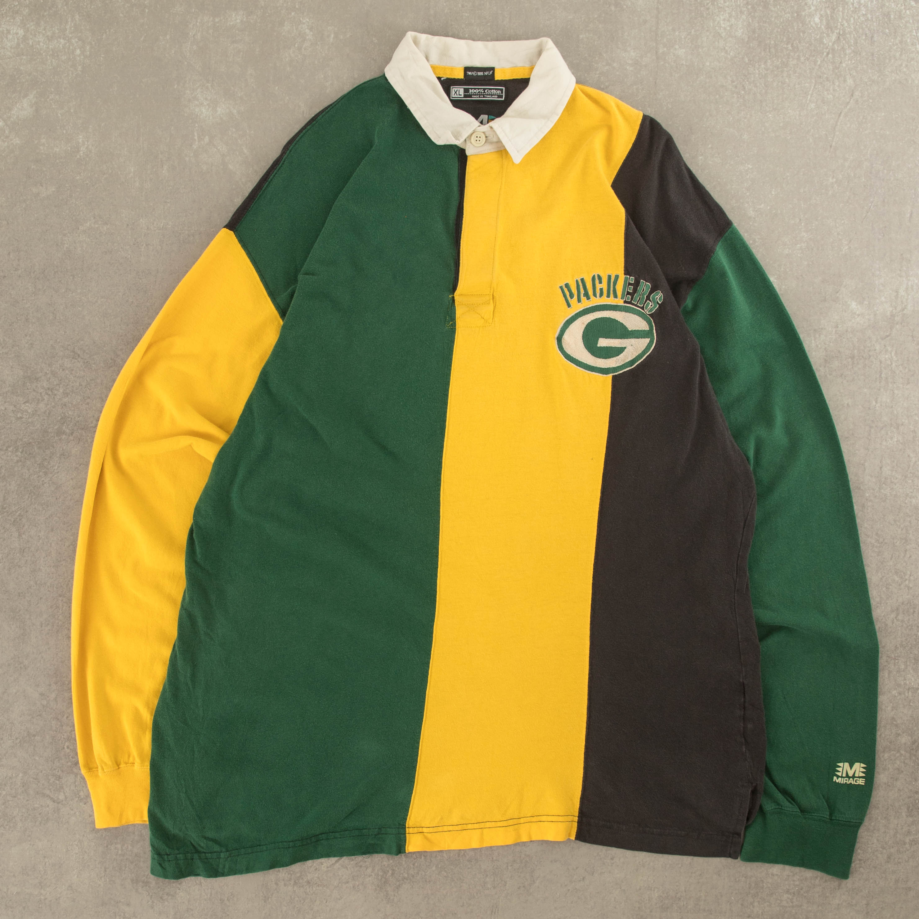 MEN S VINTAGE 1995 GREEN BAY PACKERS RELAXED RUGBY TOP X LARGE North Workshop