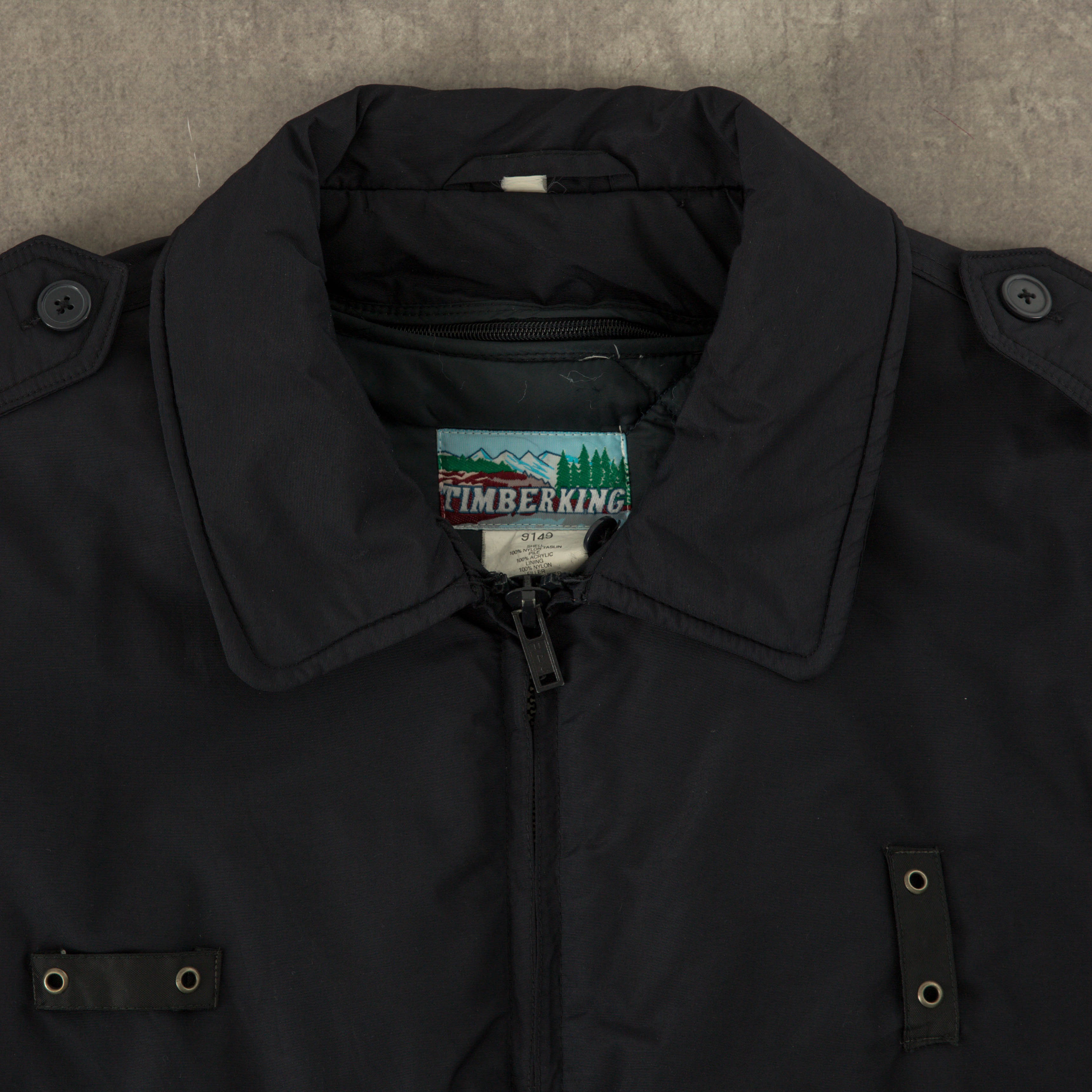 MEN'S VINTAGE 1980S TIMBERKING FULL ZIP BOMBER JACKET XLARGE North