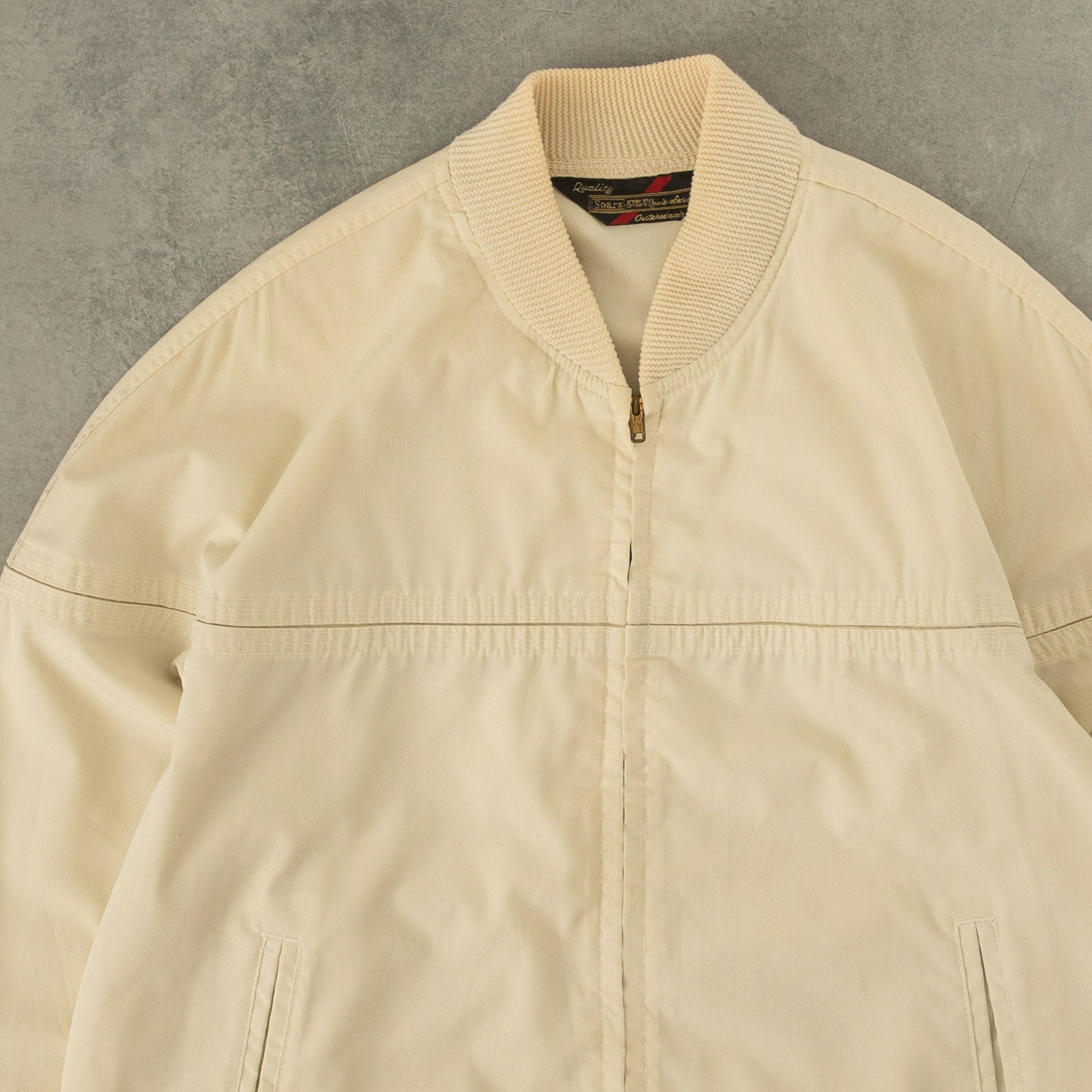 MEN S VINTAGE 1980S SEARS LIGHTWEIGHT BOMBER JACKET X LARGE