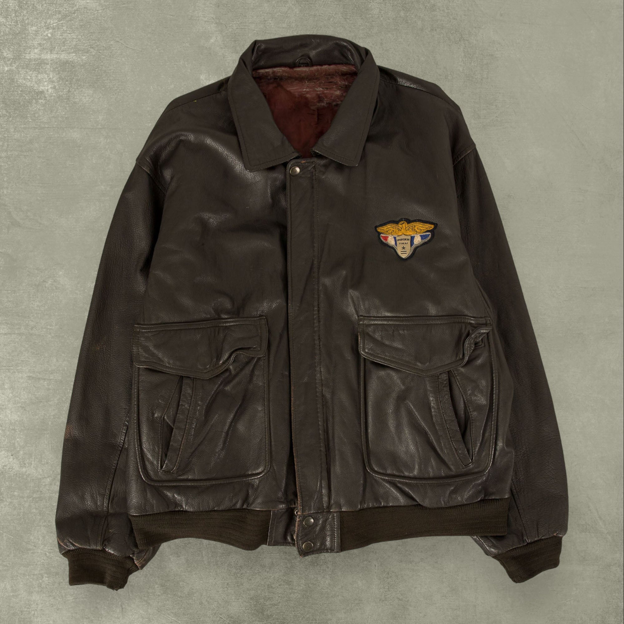 Barneys Originals leather bomber jacket in black | ASOS