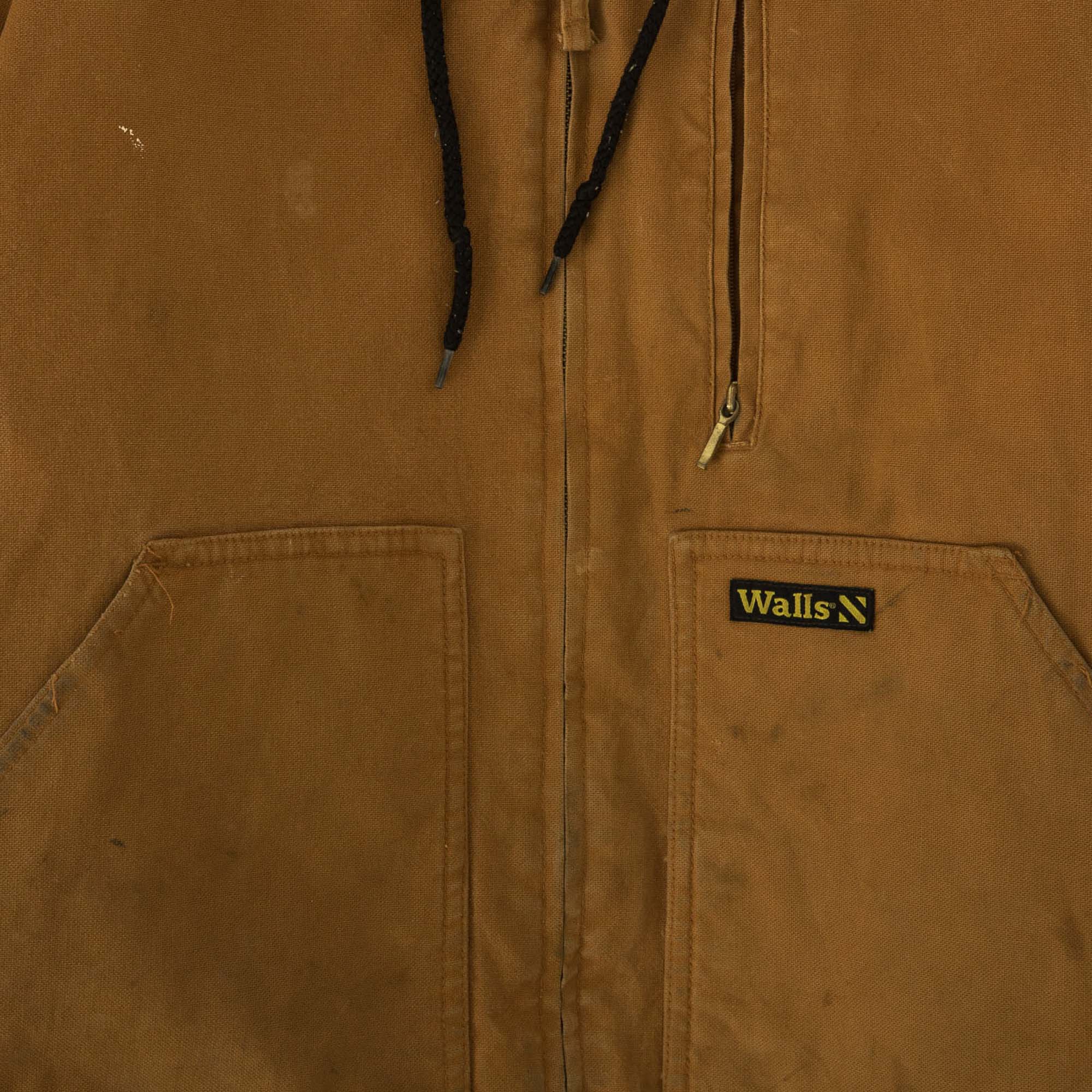 MEN S VINTAGE WALLS DISTRESSED HOODED WORKWEAR JACKET XX LARGE