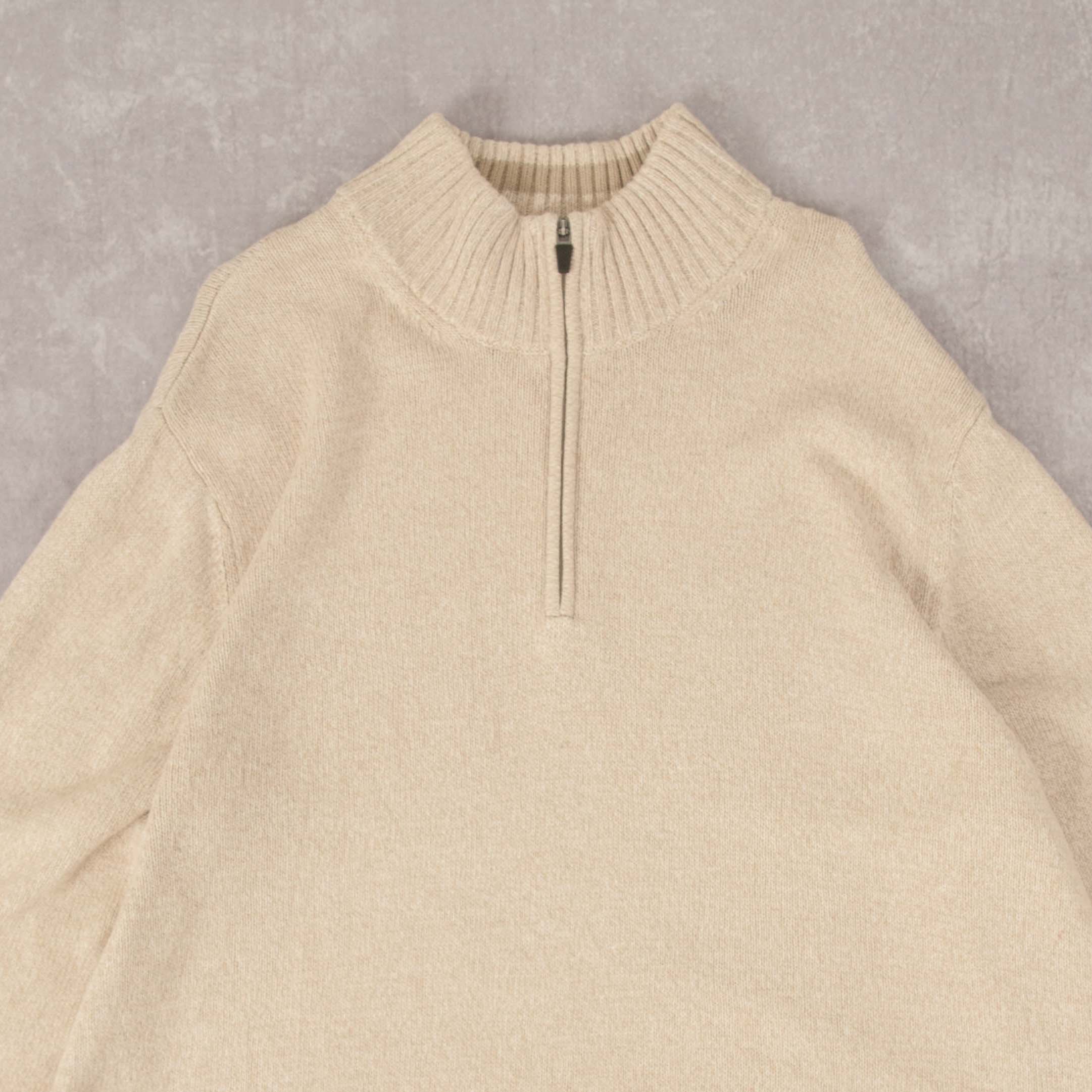 トップス 1980s Eddie Bauer cotton knit sweater VINTAGE 90's Cotton Eddie Bauer Shawl Collar Sweater | Depop