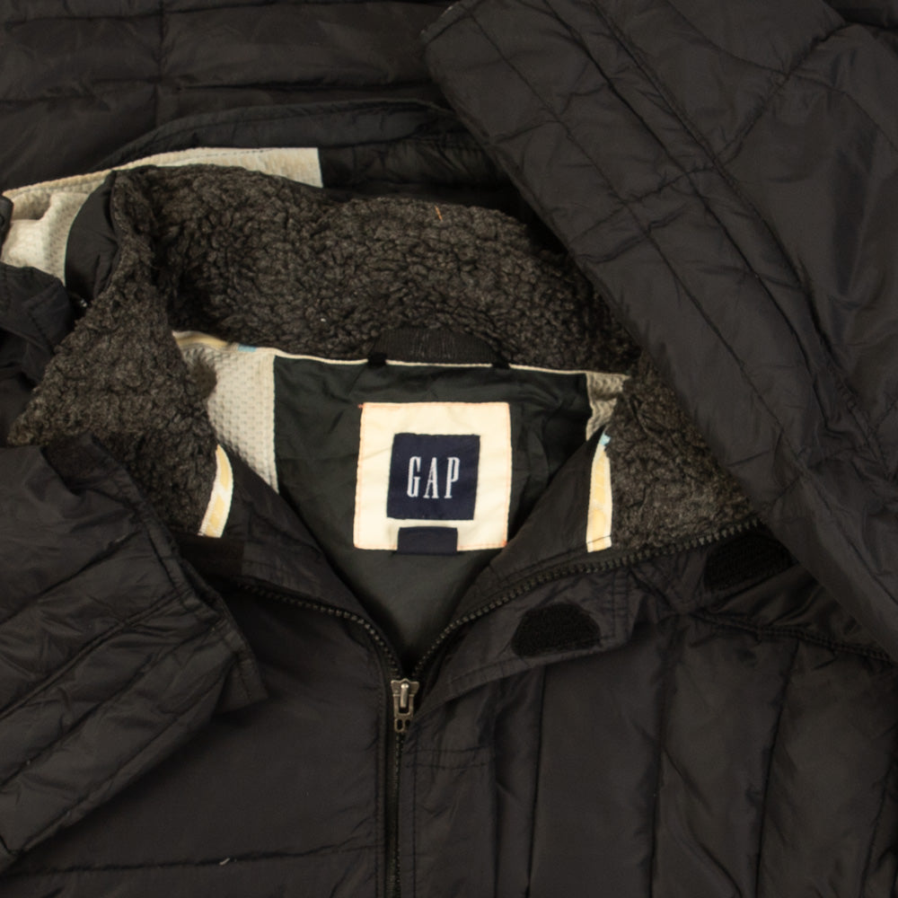 MEN'S VINTAGE GAP FULL ZIP HOODED PUFFER JACKET - X-LARGE – North