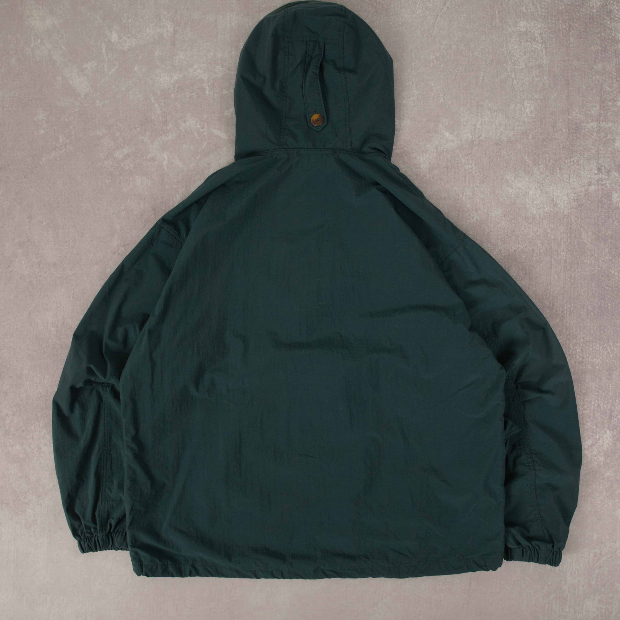 ジャケット・アウター L Tan 98SS Columbia Button Nylon Anorak MEN'S VINTAGE 1990S COLUMBIA HOODED BUTTON ANORAK JACKET