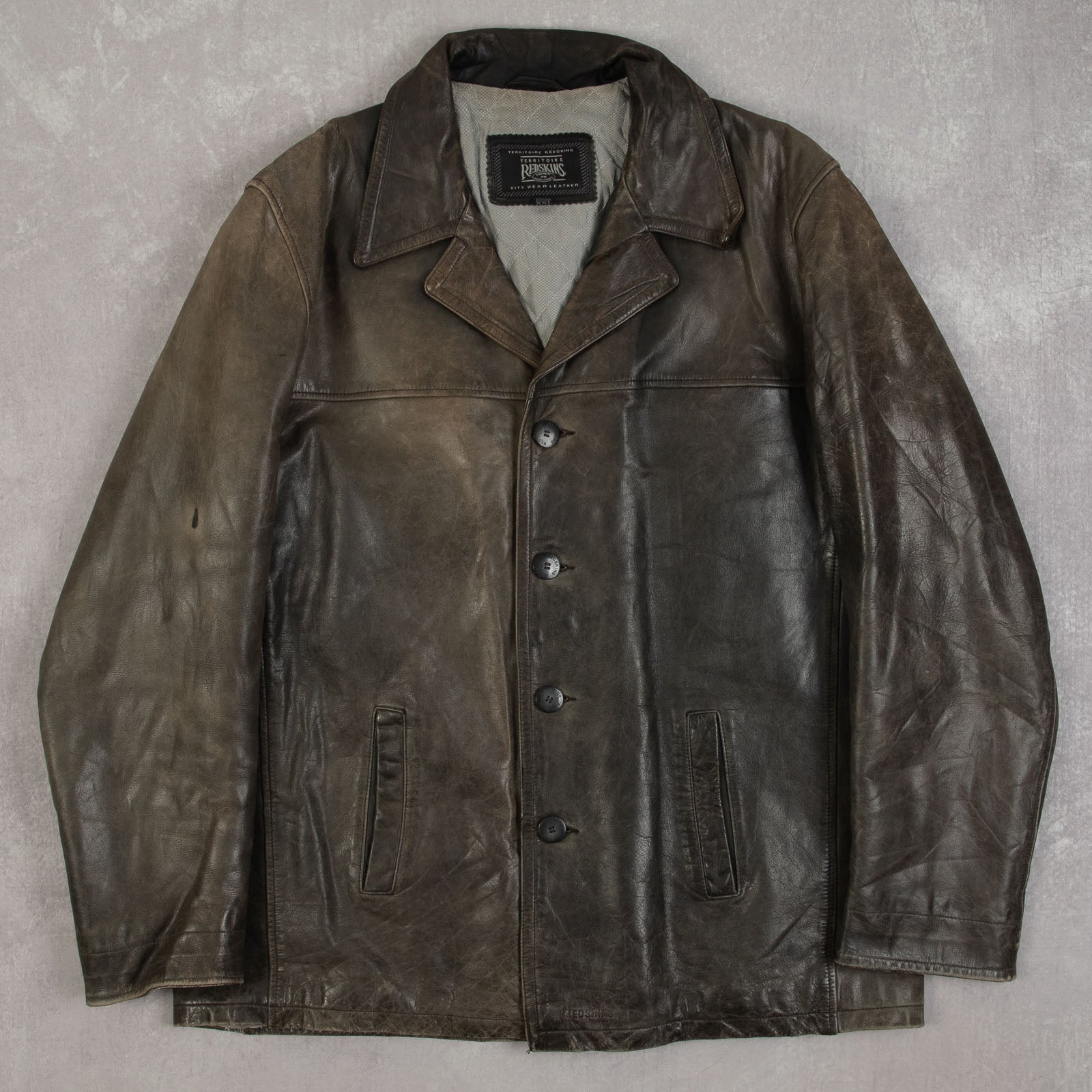 ジャケット・アウター 90s vintage Two Tone Fade Leather Jacket 90s vintage Two Tone Fade Leather Jacket MEN'S VINTAGE 1990S FADED