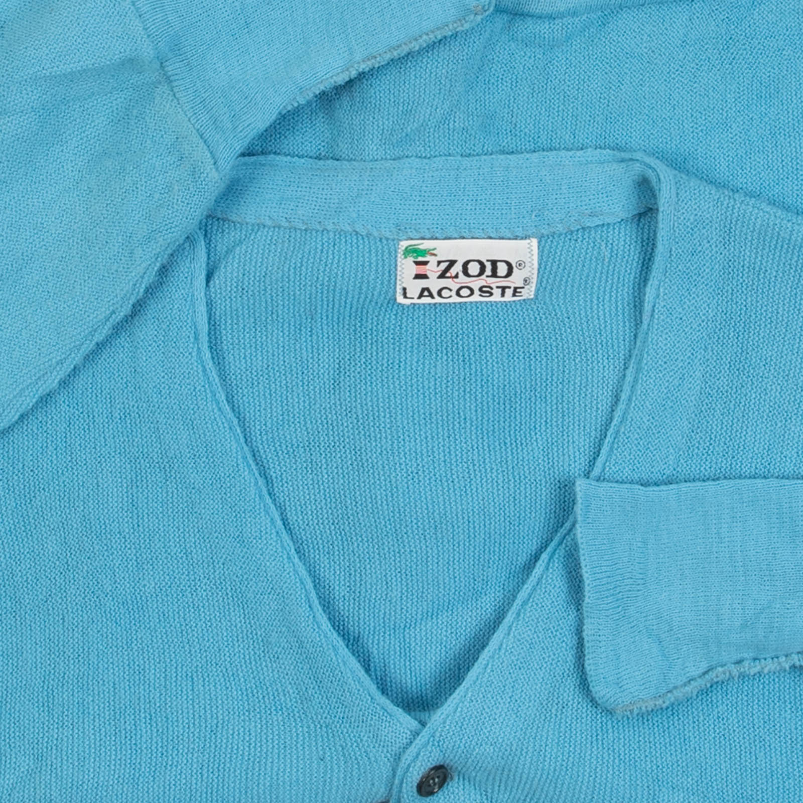 MEN'S VINTAGE 1990S LACOSTE UNION MADE KNITTED CARDIGAN - MEDIUM