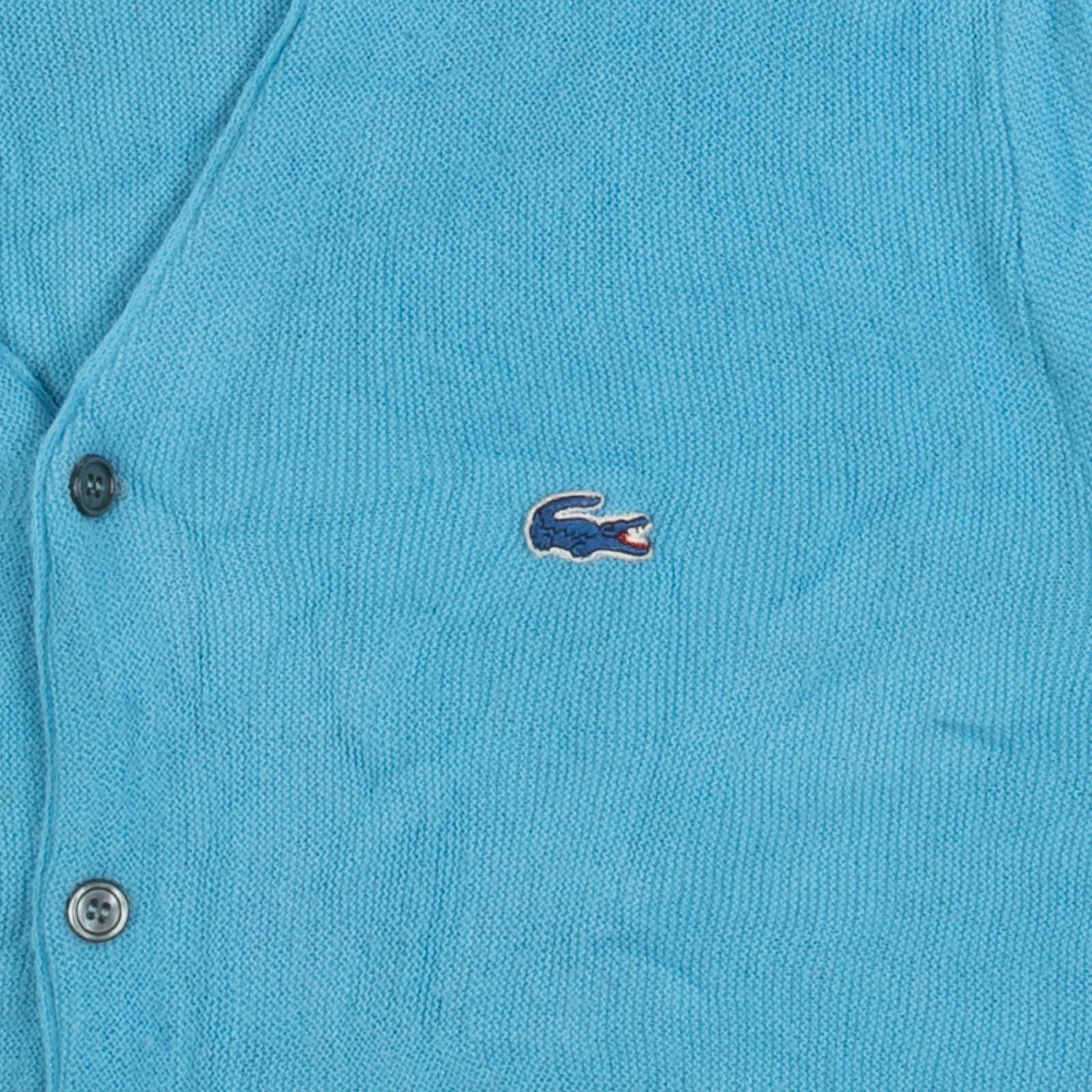 MEN'S VINTAGE 1990S LACOSTE UNION MADE KNITTED CARDIGAN - MEDIUM