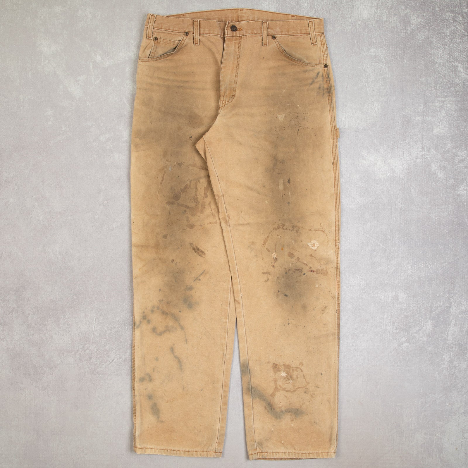 MEN'S VINTAGE DICKIES CARPENTER PAINTER TROUSERS - W34 X L32
