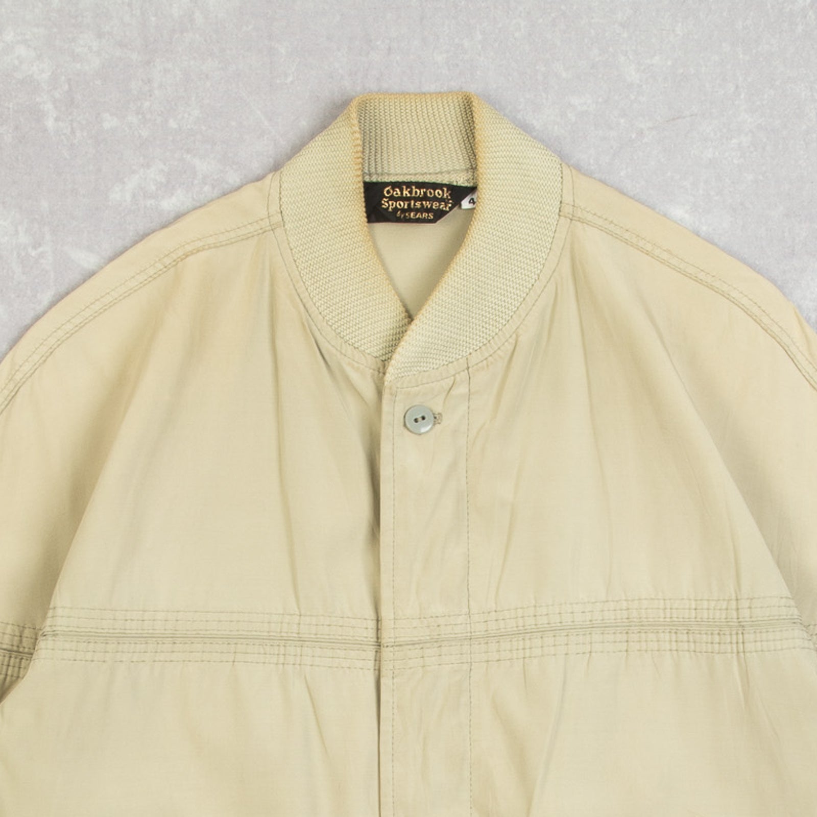 MEN'S VINTAGE 1980S SEARS FULL ZIP BOMBER JACKET - LARGE – North
