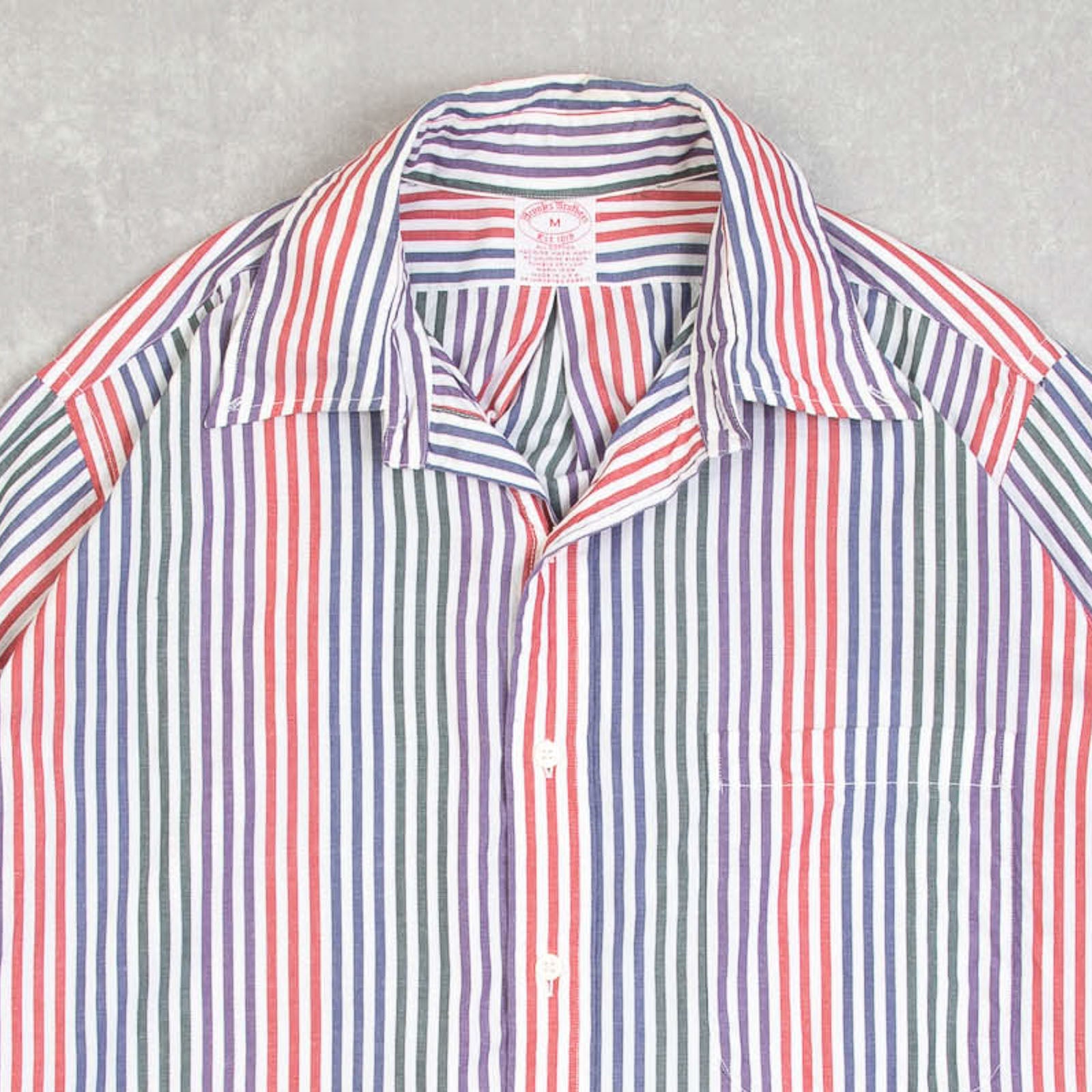 MEN'S VINTAGE 1990S BROOKS BROTHERS STRIPED LONG SLEEVE SHIRT