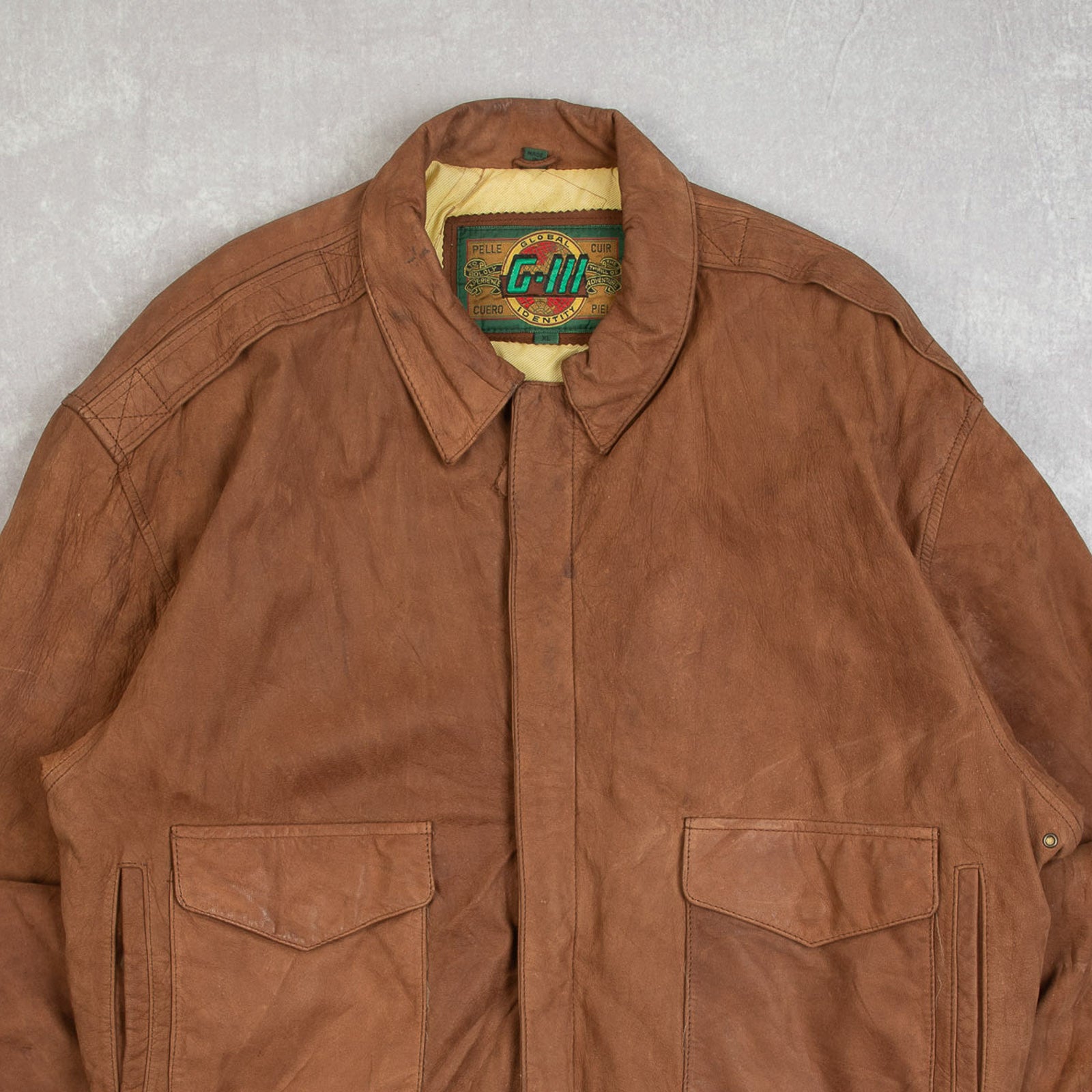 MEN'S VINTAGE 1990S G-3 LEATHER FLIGHT JACKET - X-LARGE – North