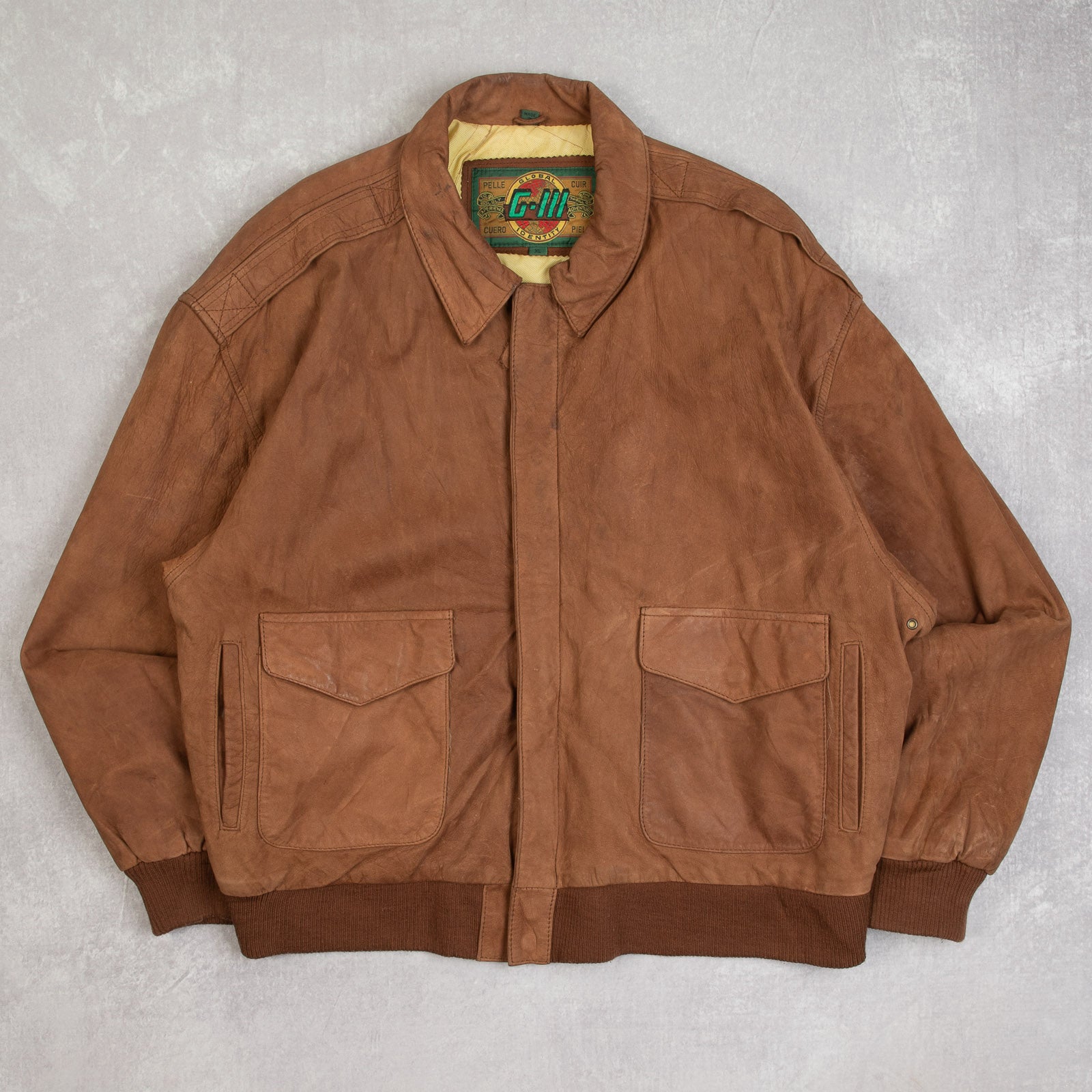 MEN'S VINTAGE 1990S G-3 LEATHER FLIGHT JACKET - X-LARGE – North