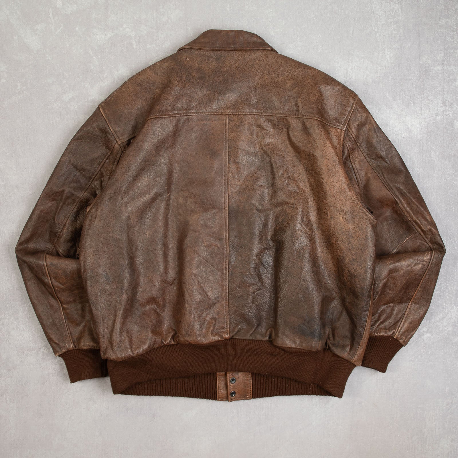 MEN'S VINTAGE 1990S LEATHER FLIGHT JACKET - LARGE – North Workshop