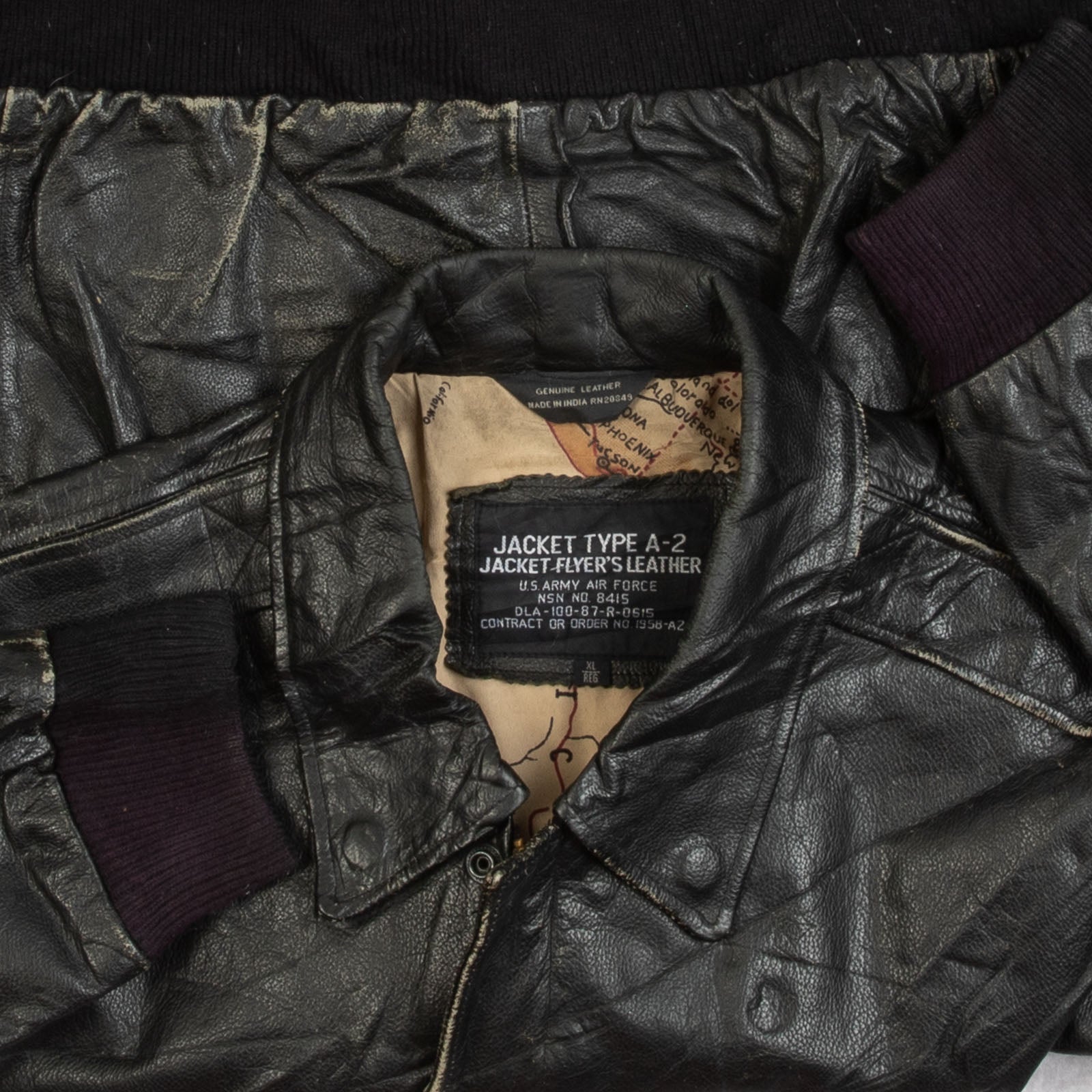 【90s vintage】 A-2 flight leather jacket MEN'S VINTAGE 1990S A-2 LEATHER FLIGHT JACKET - X-LARGE – North