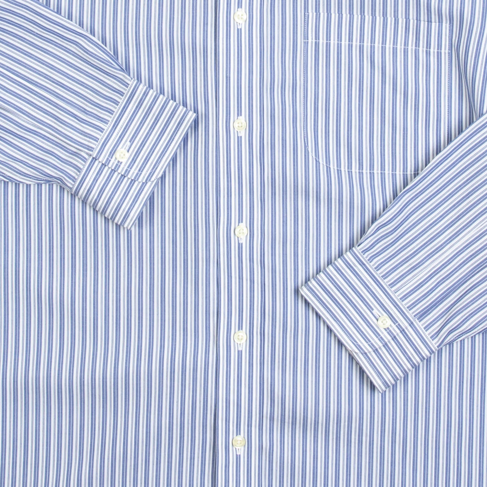 MEN'S VINTAGE 1990S BROOKS BROTHERS MADISON STRIPED SHIRT - LARGE MEN'S VINTAGE 1990S BROOKS BROTHERS MADISON STRIPED SHIRT - LARGE