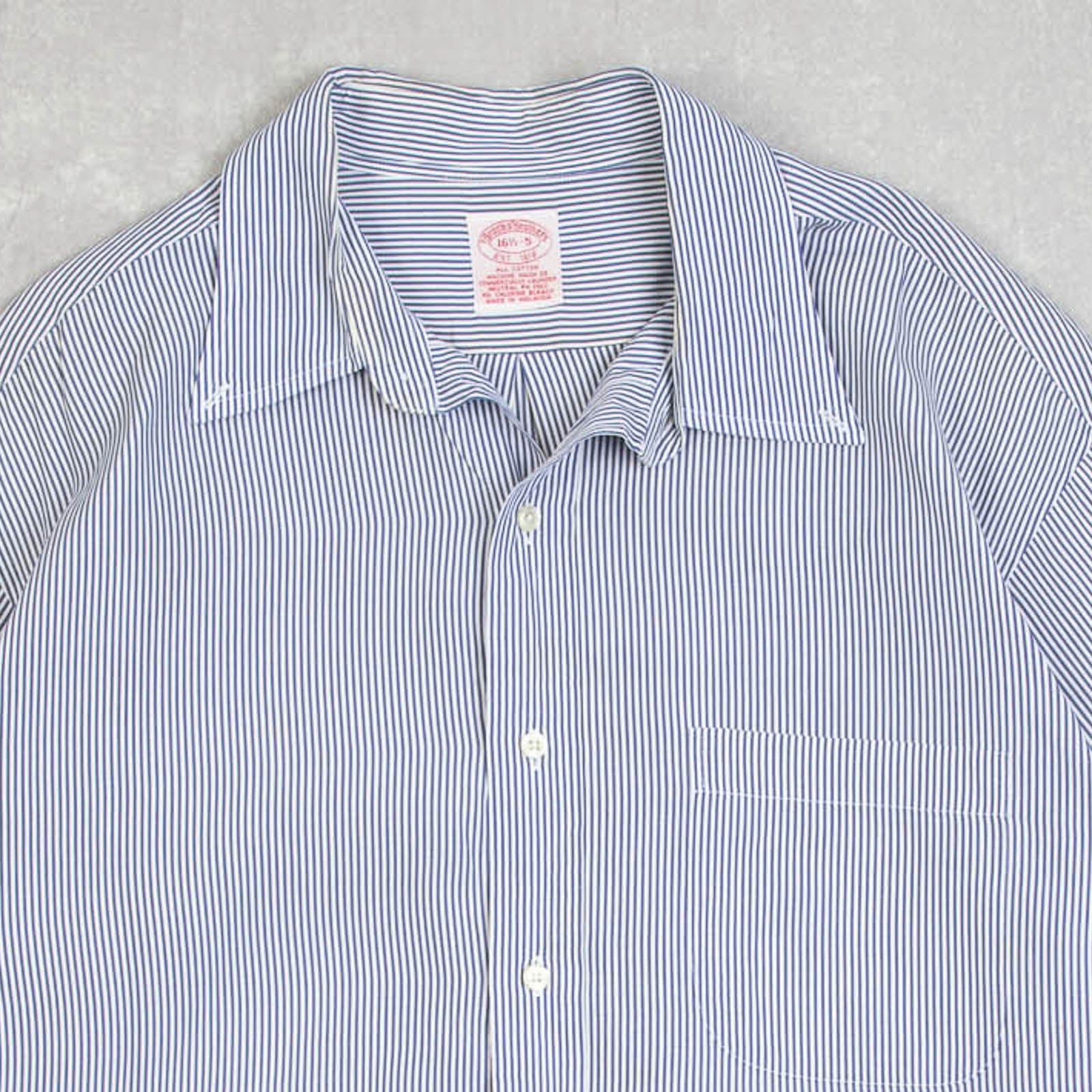 MEN'S VINTAGE 1990S BROOKS BROTHERS STRIPED SHIRT - X-LARGE MEN'S VINTAGE 1990S BROOKS BROTHERS STRIPED SHIRT - X-LARGE
