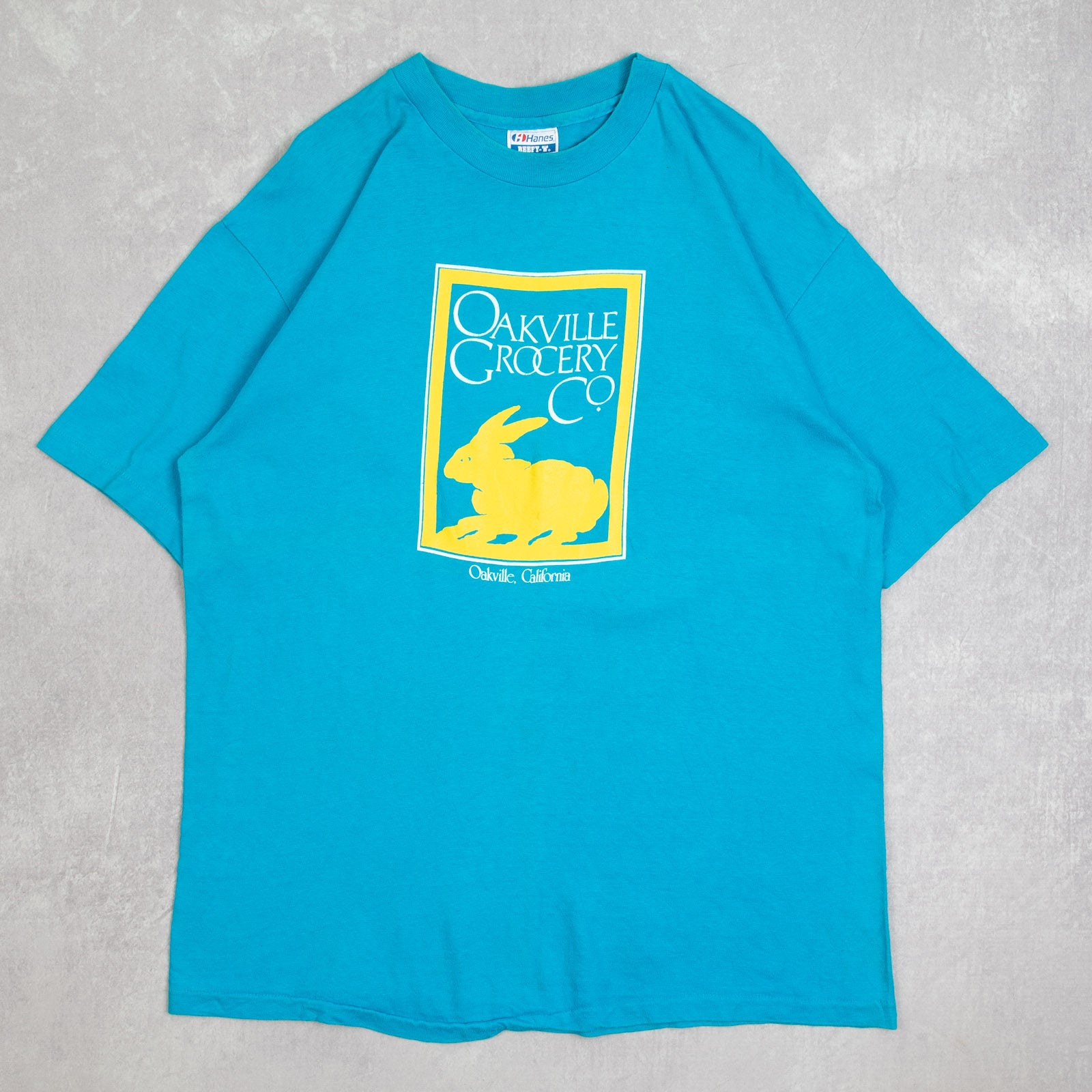 MEN'S VINTAGE 1990S OAKVILLE GROCERY SINGLE STITCH T-SHIRT - X