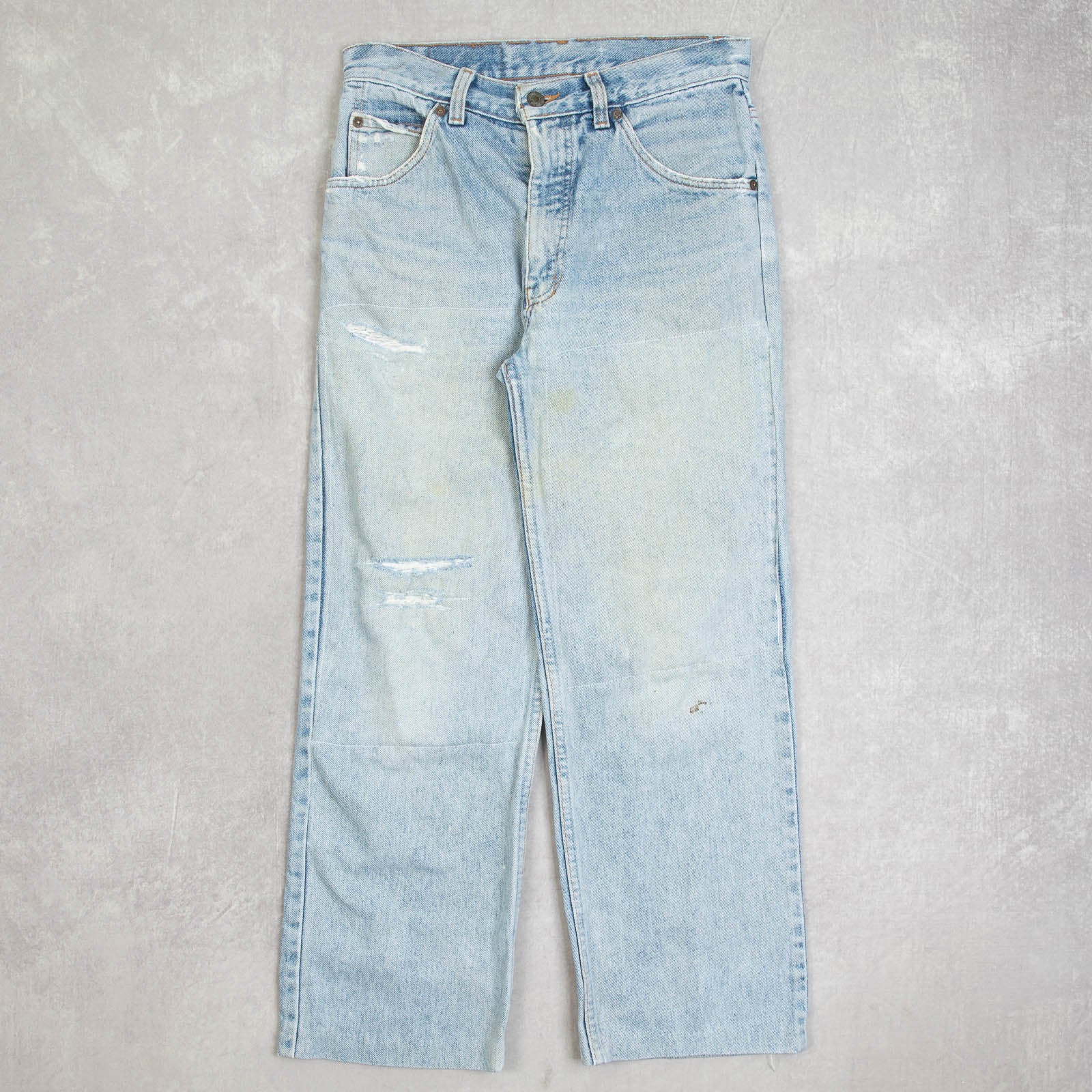 WOMEN'S VINTAGE 1980S LEVI'S ORANGE TAB DISTRESSED JEANS - W28 X