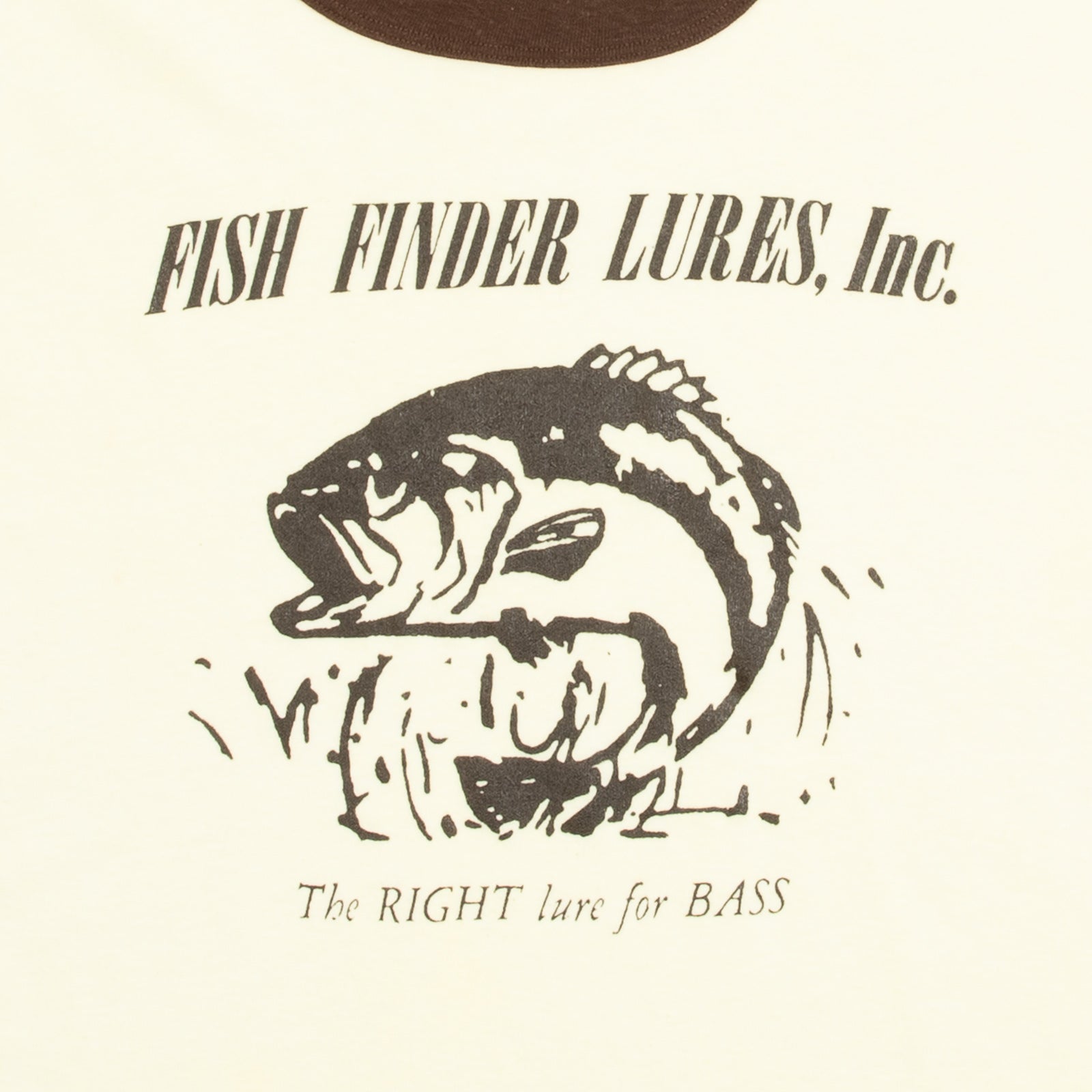 MEN'S VINTAGE 1980S FISH FINDER LURES RINGER SINGLE STITCH T-SHIRT