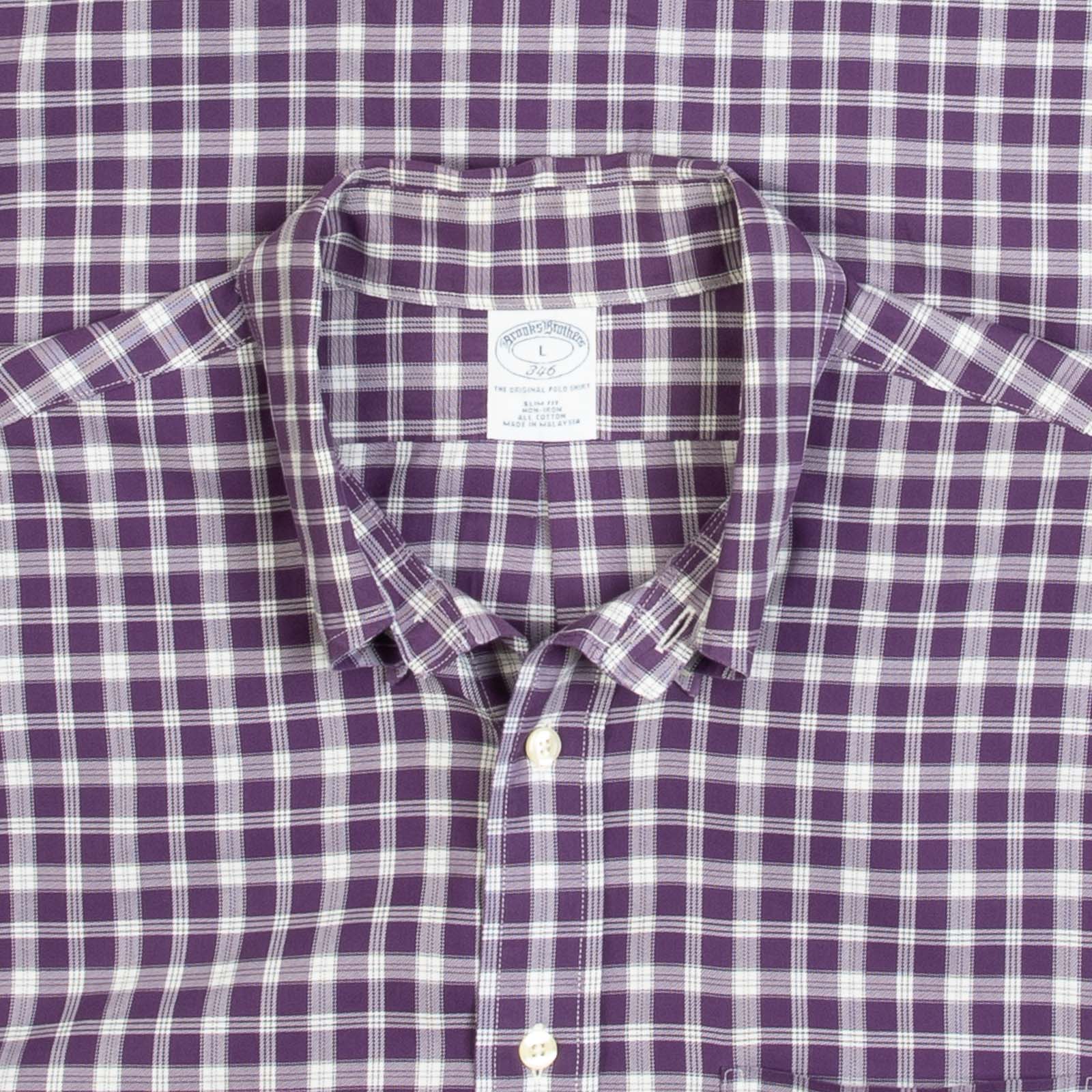 MEN'S VINTAGE 1990S BROOKS BROTHERS CHECKED SHIRT - LARGE – North