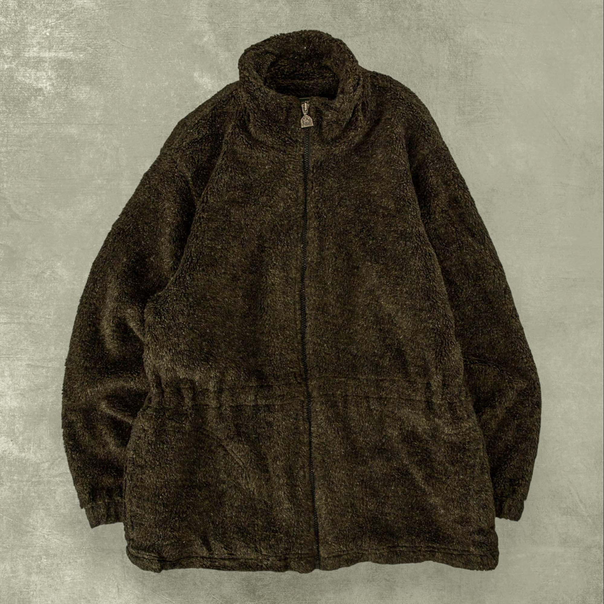 WOMEN S VINTAGE CHUNKY FLEECE JACKET LARGE